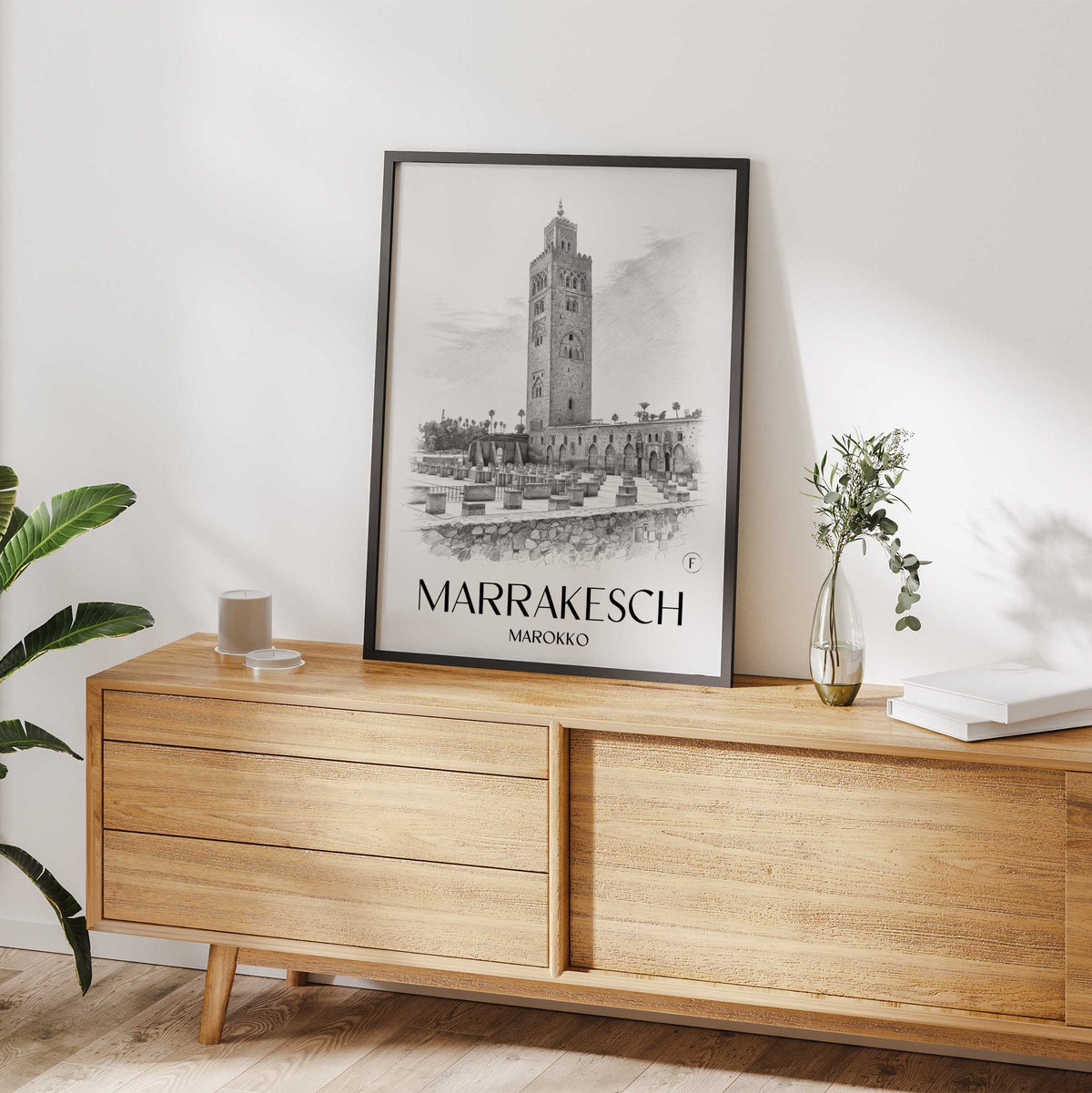 marrakesch-marokko-poster-bleistift-zeichnung-drawing