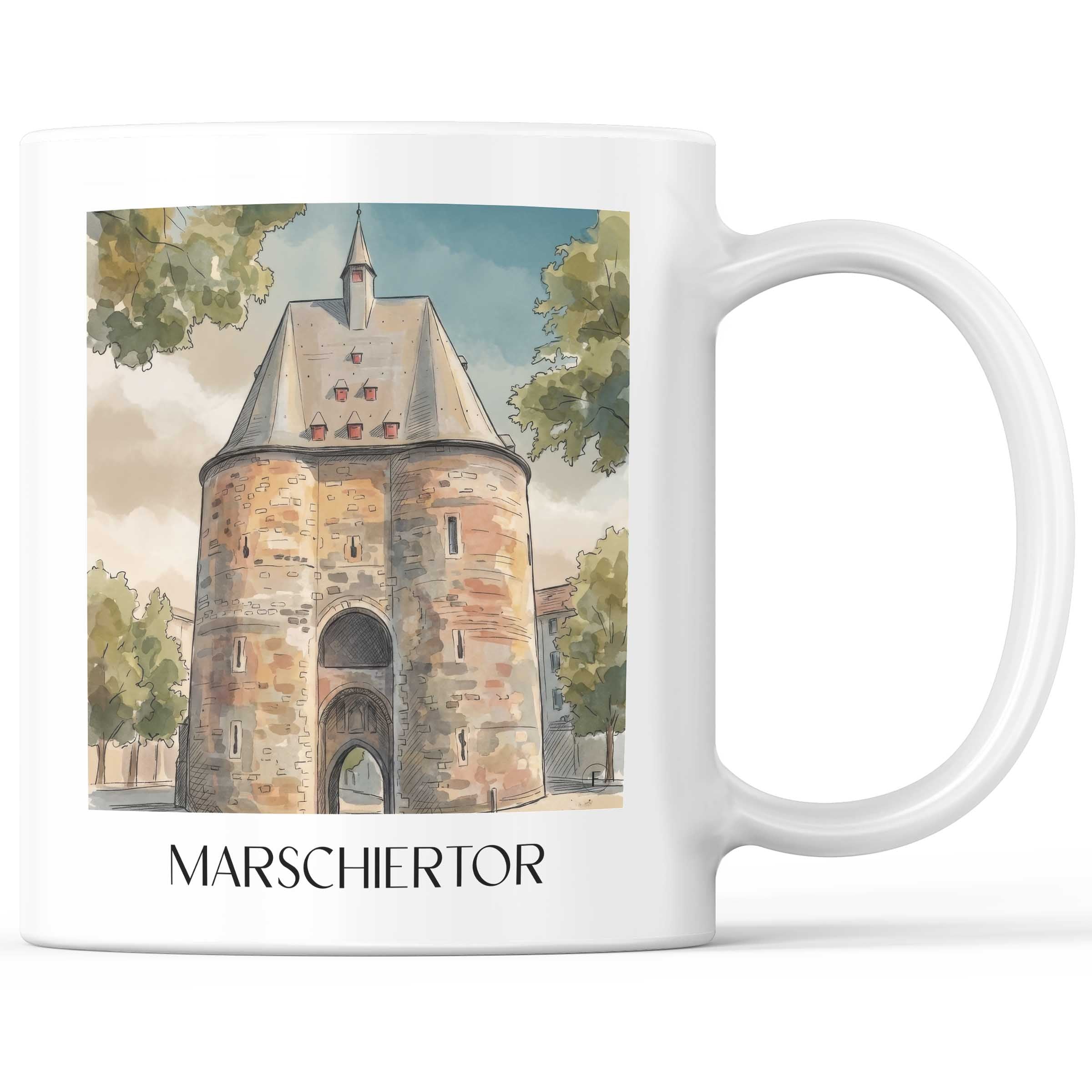 marschiertor-aachen-deutschland-kaffeebecher-aquarell