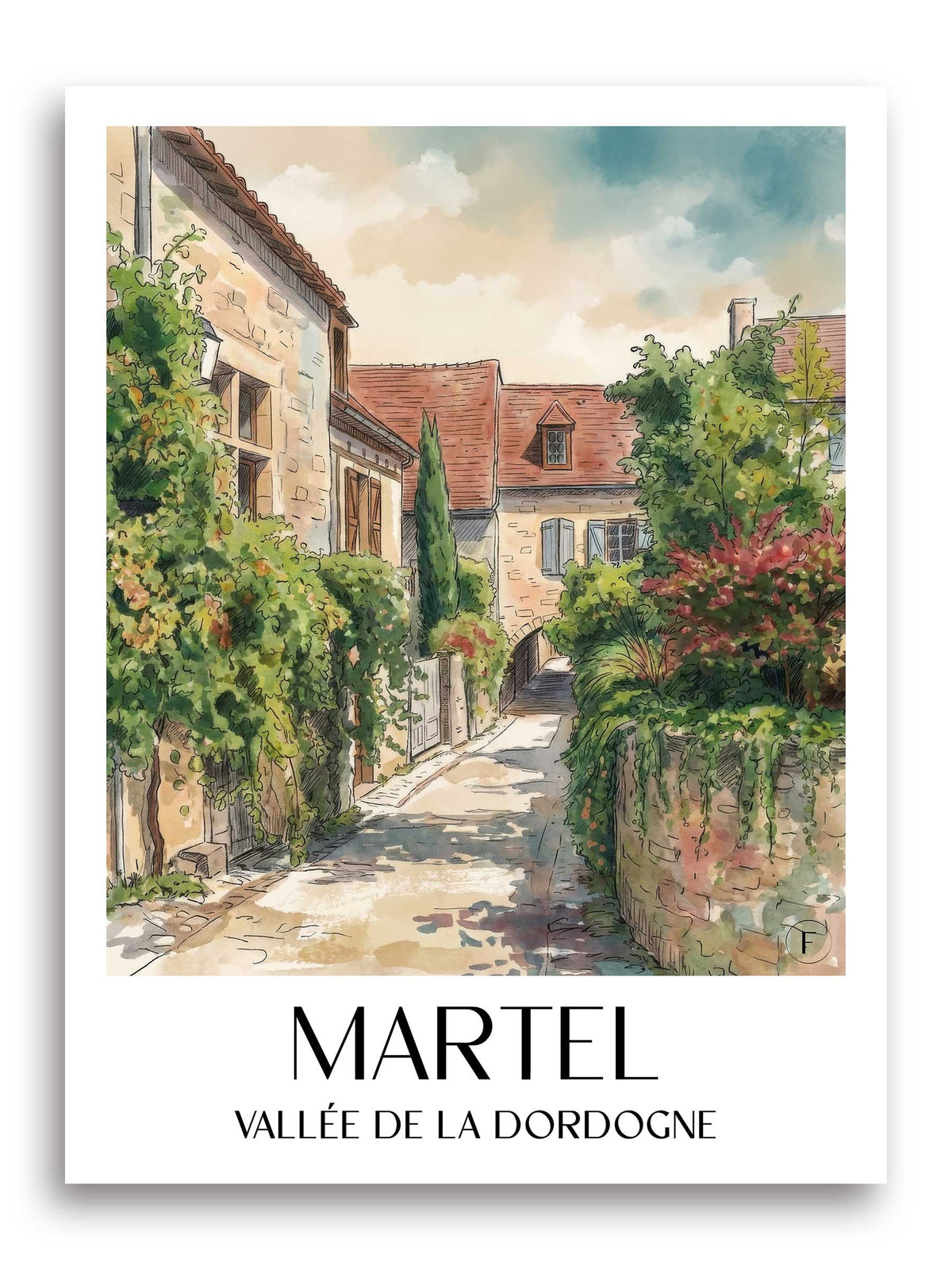 martel-vallée-de-la-dordogne-frankreich-poster-aquarell