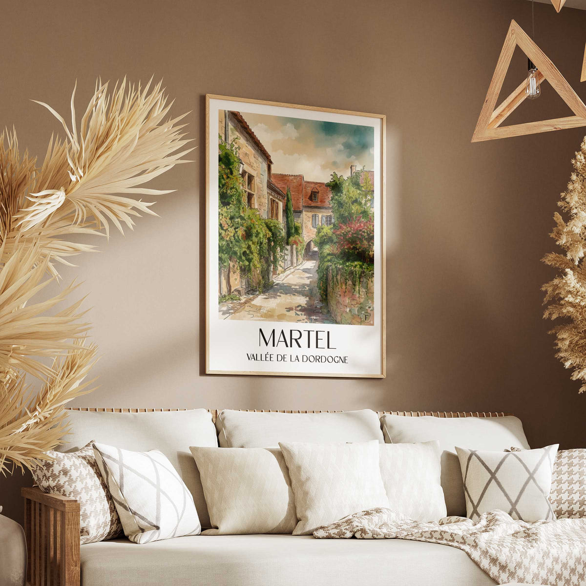 martel-vallée-de-la-dordogne-frankreich-poster-aquarell