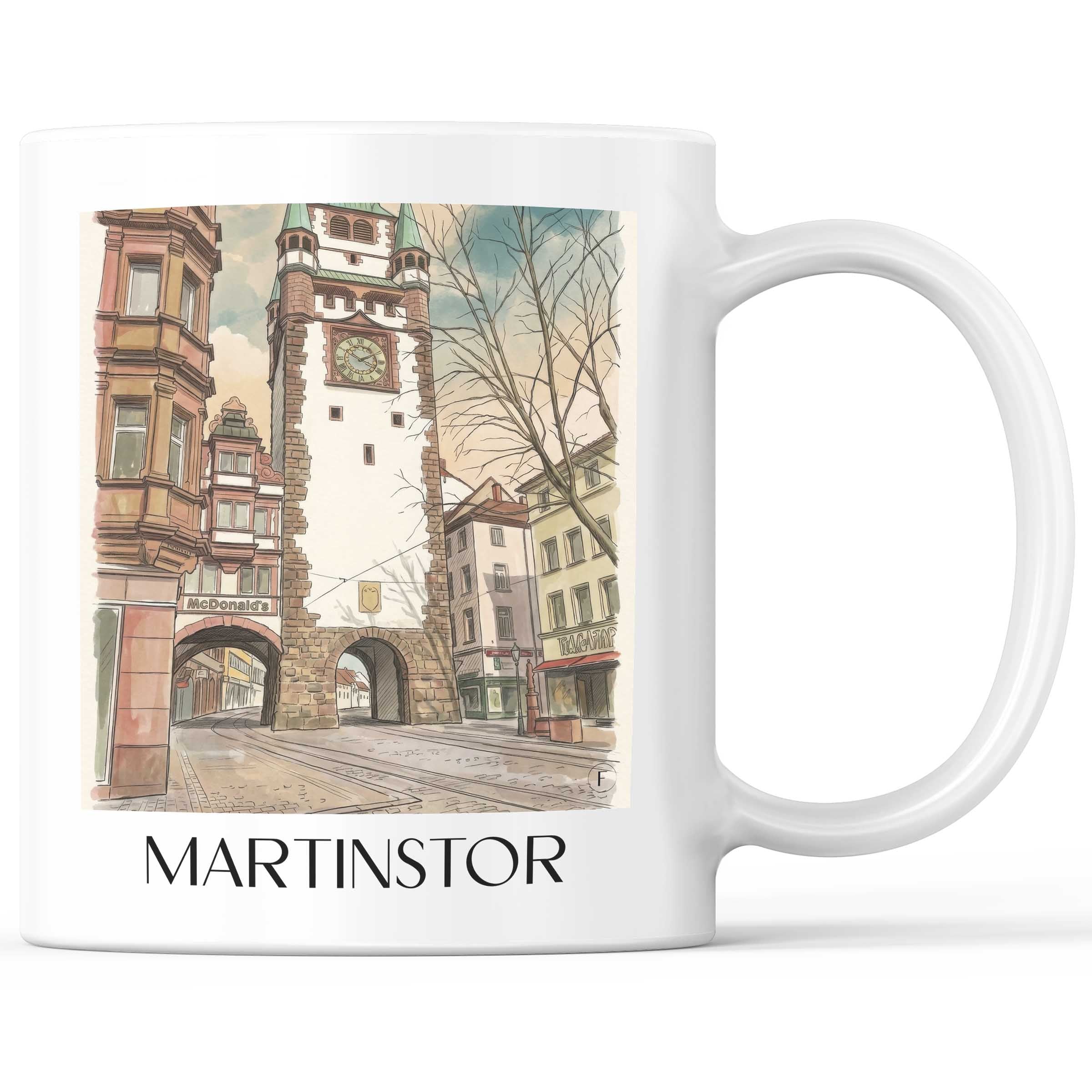 martinstor-freiburg-deutschland-kaffeebecher-aquarell