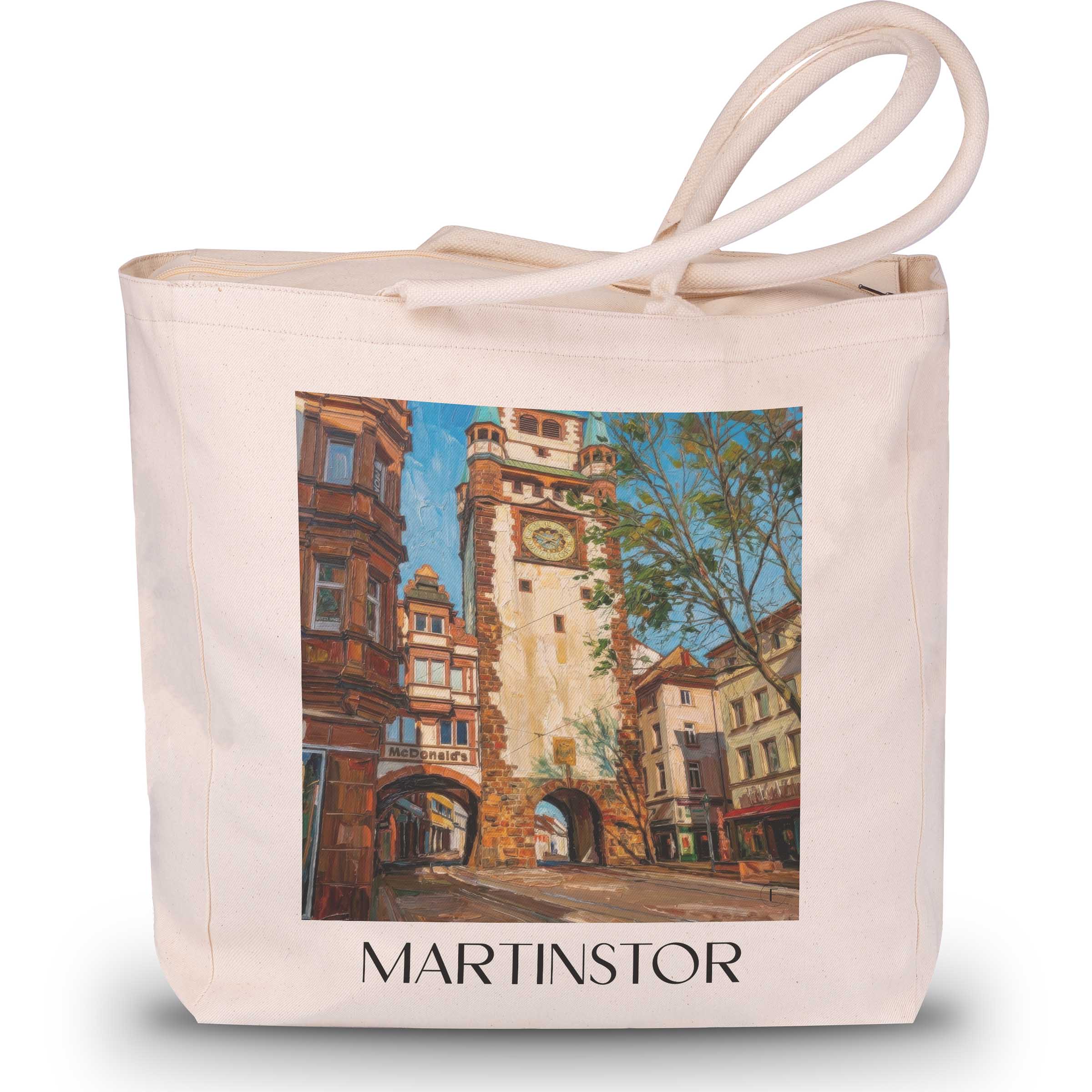 martinstor-freiburg-deutschland-einkaufstasche-oil-painting-oelgemaelde