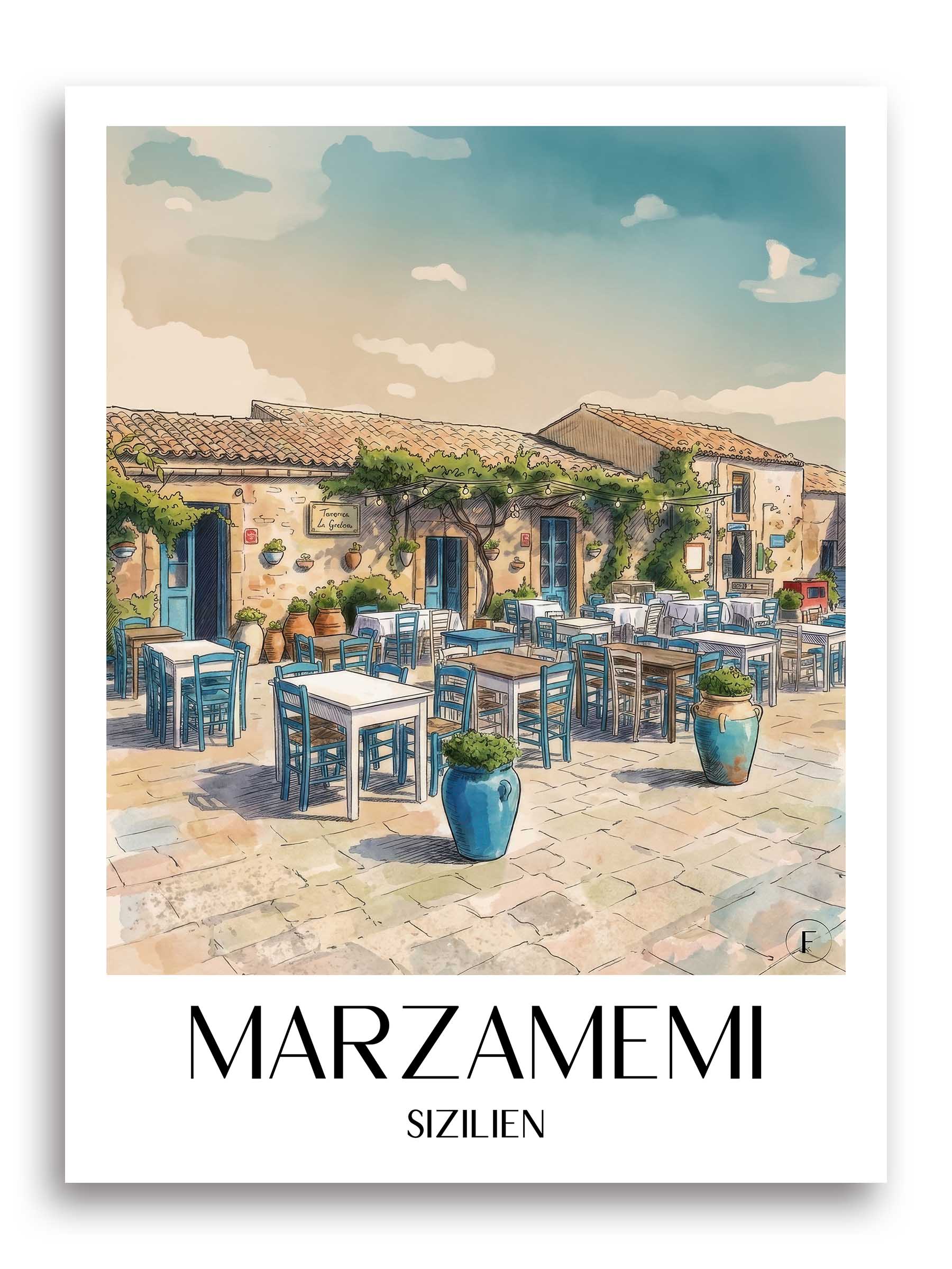 marzamemi-sizilien-italien-poster-aquarell