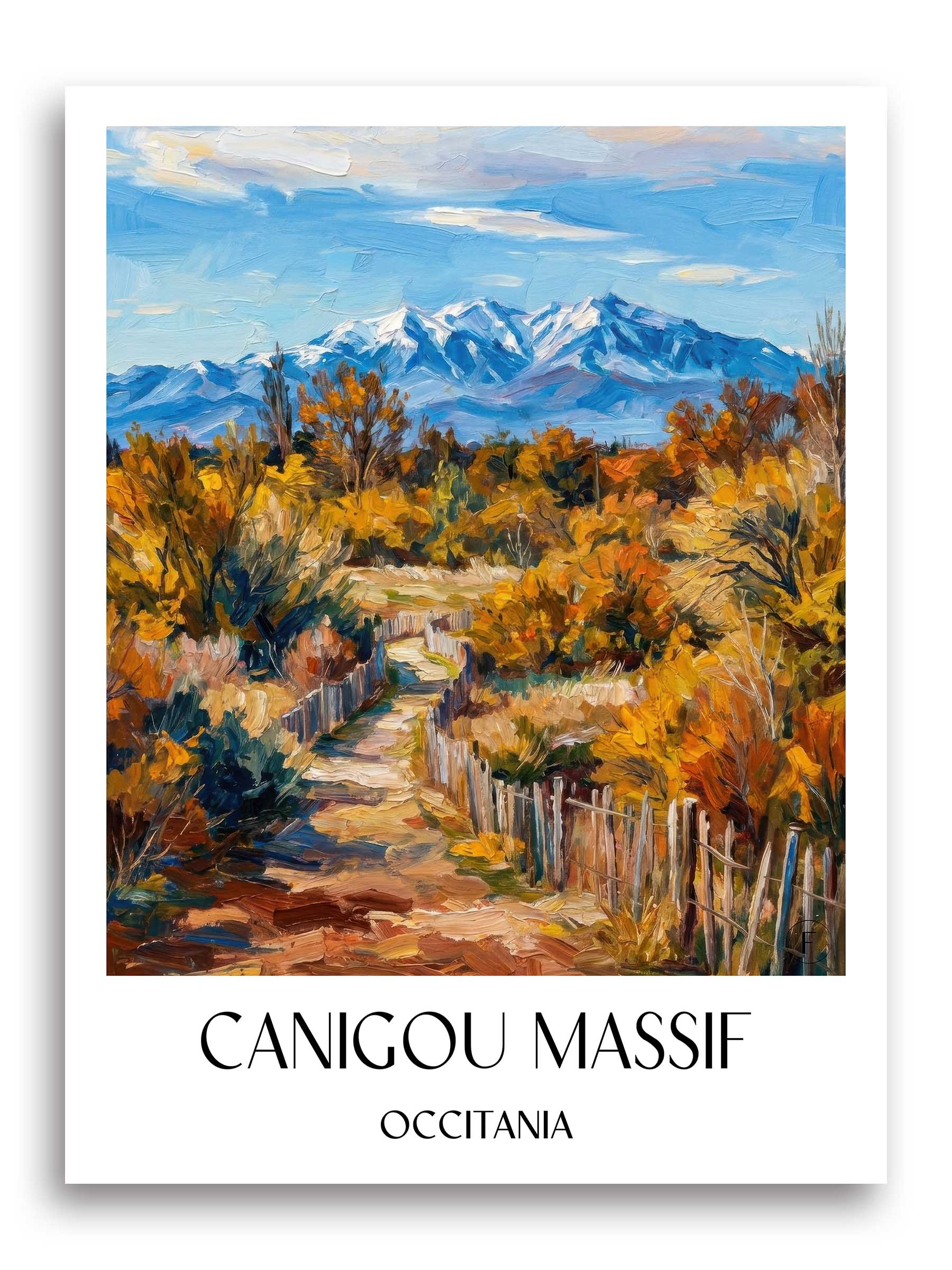Massif du Canigou Poster - Okzitanien - Frankreich Kunstdruck - Ölgemälde von A4 bis A1 - favplace