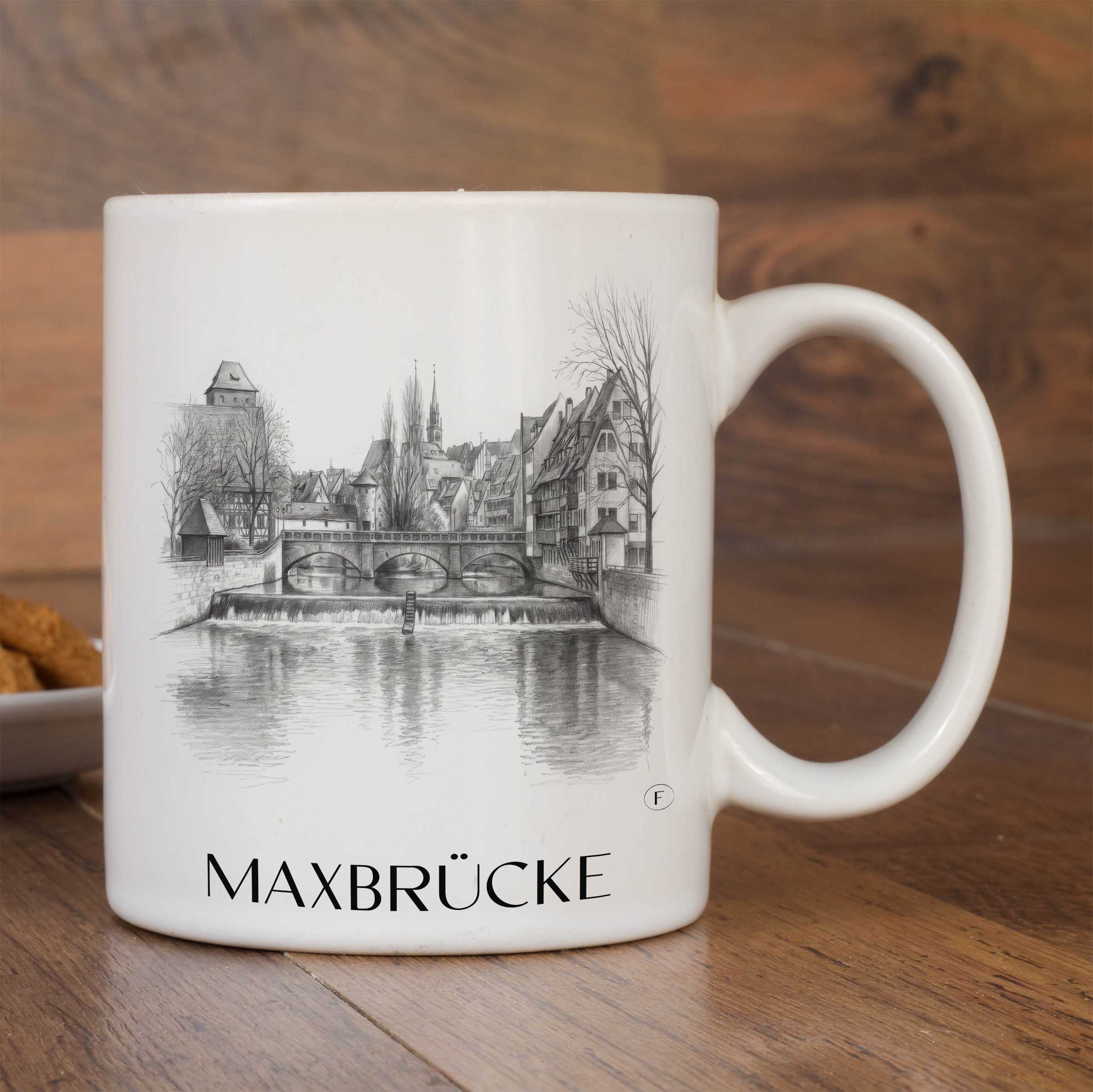 maxbrücke-nürnberg-deutschland-kaffeebecher-bleistift-zeichnung-drawing