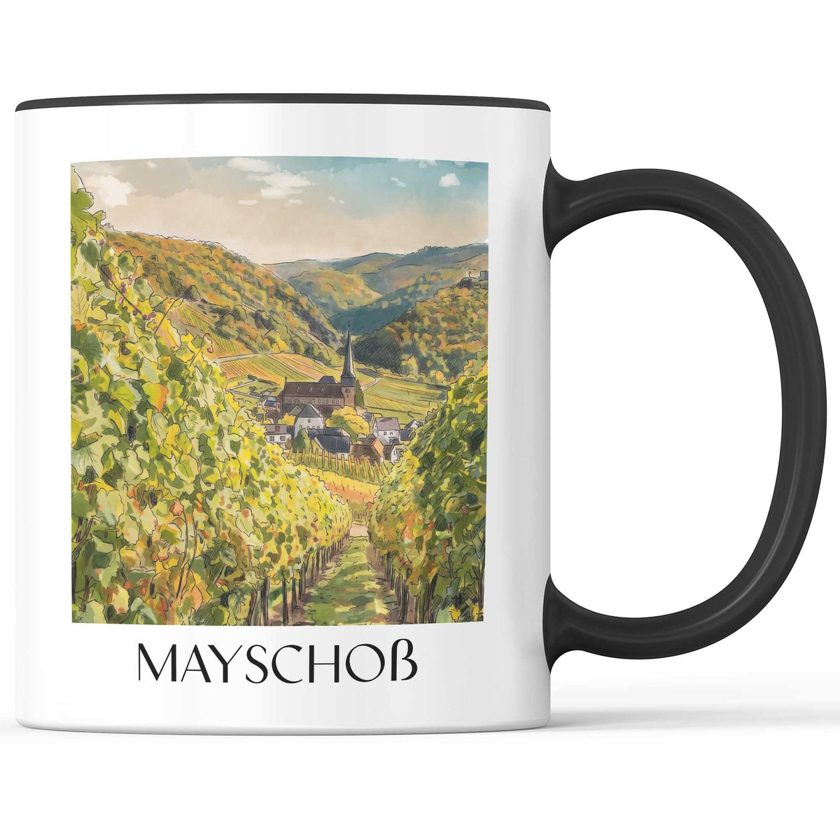 mayschoß-ahrtal-deutschland-kaffeebecher-aquarell