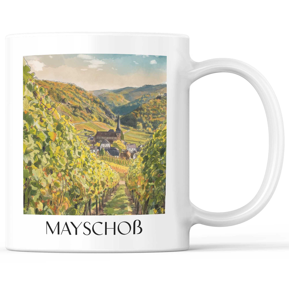 mayschoß-ahrtal-deutschland-kaffeebecher-aquarell