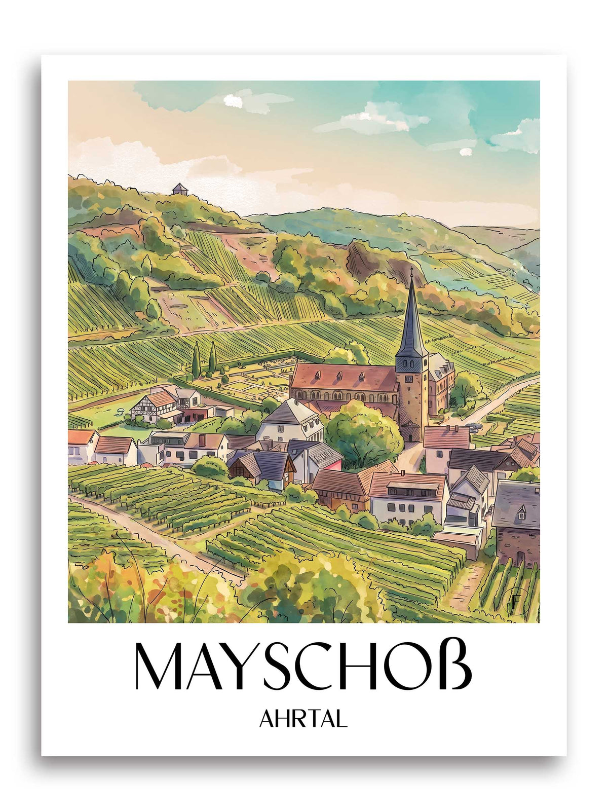 mayschoß-ahrtal-deutschland-poster-aquarell