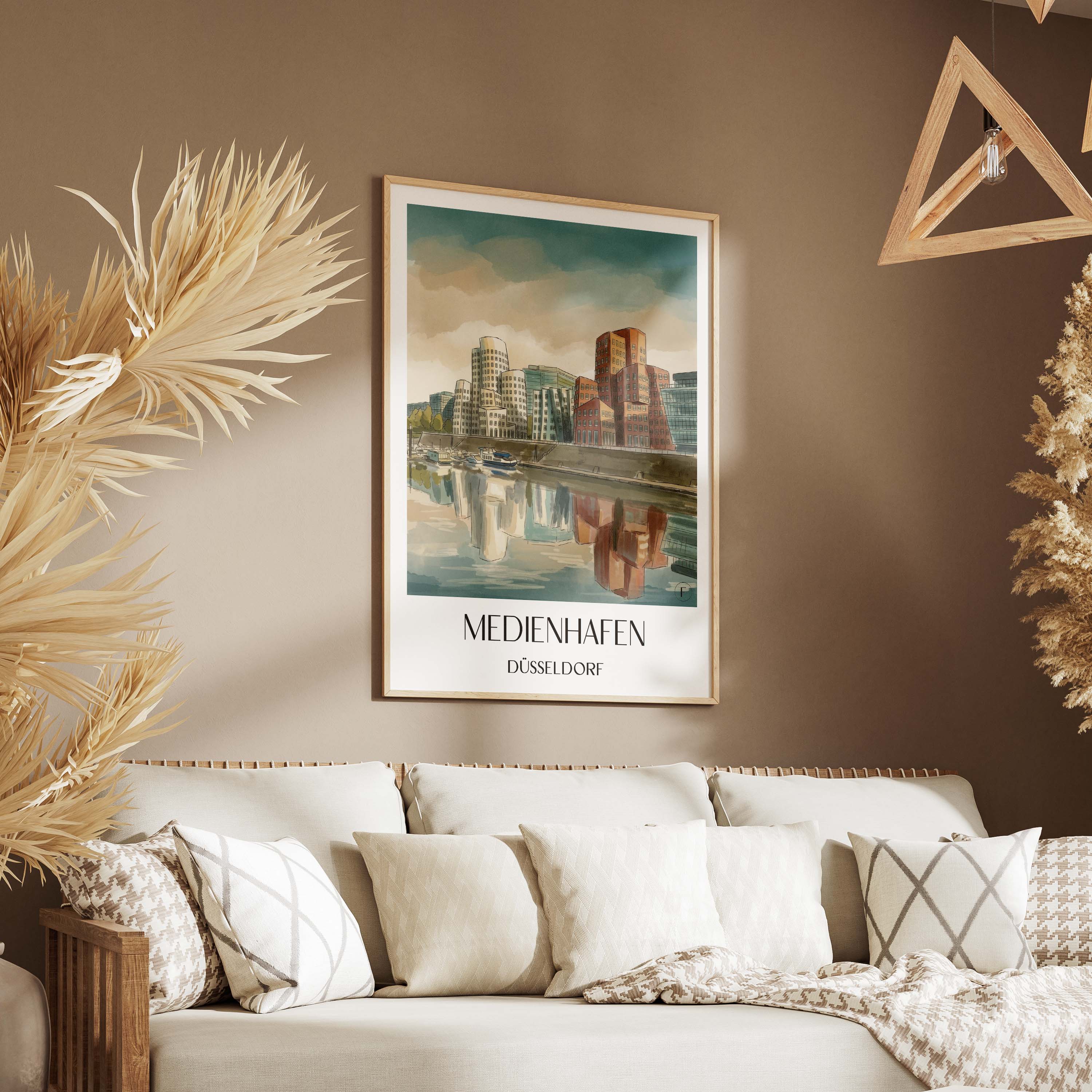 medienhafen-düsseldorf-deutschland-poster-aquarell