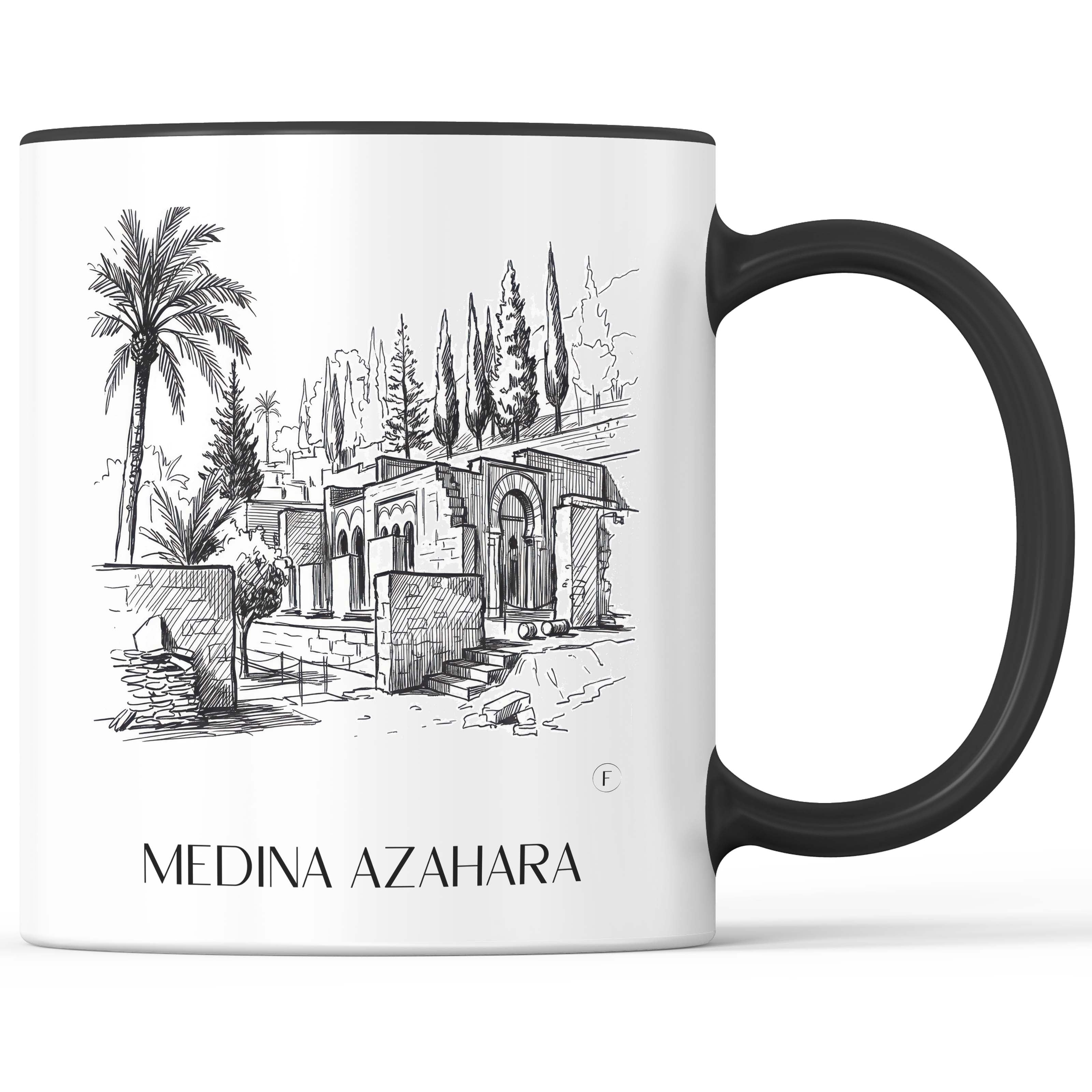 Medina Azahara Kaffeebecher - Córdoba - Spanien Becher - Kaffeetasse im Skizze Stil - favplace