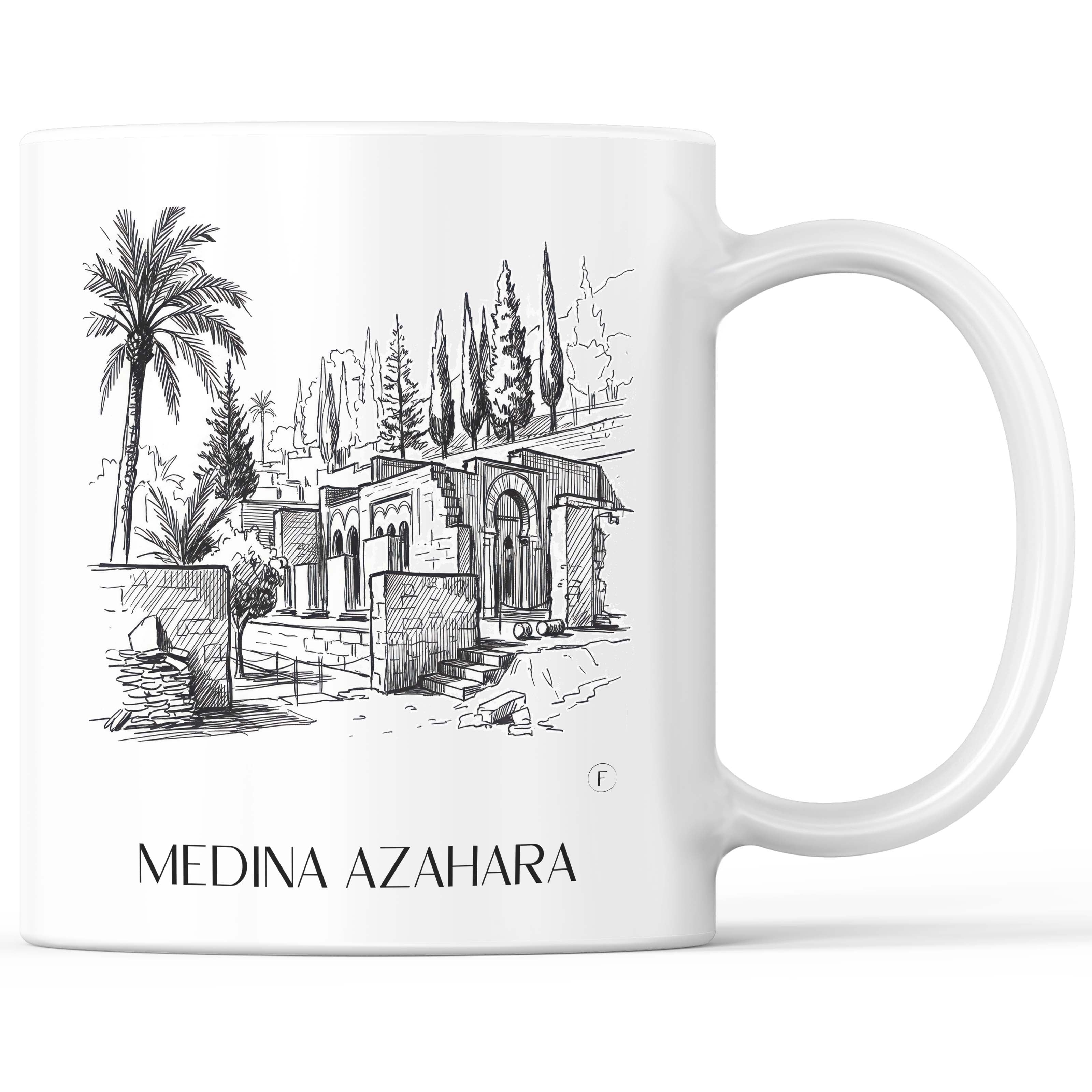 Medina Azahara Kaffeebecher - Córdoba - Spanien Becher - Kaffeetasse im Skizze Stil - favplace