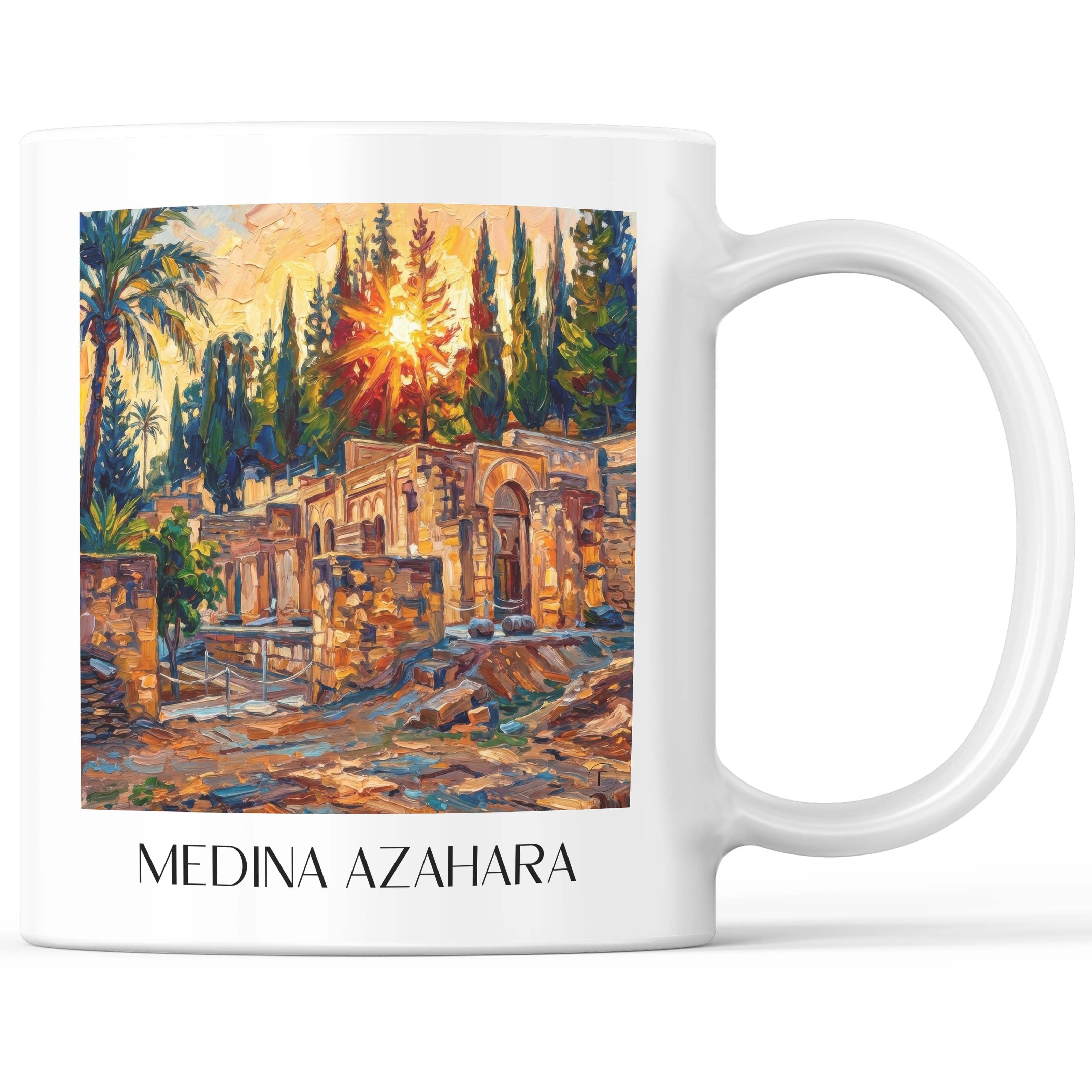 Medina Azahara Kaffeebecher - Córdoba - Spanien Becher - Kaffeetasse im Ölgemälde Stil - favplace