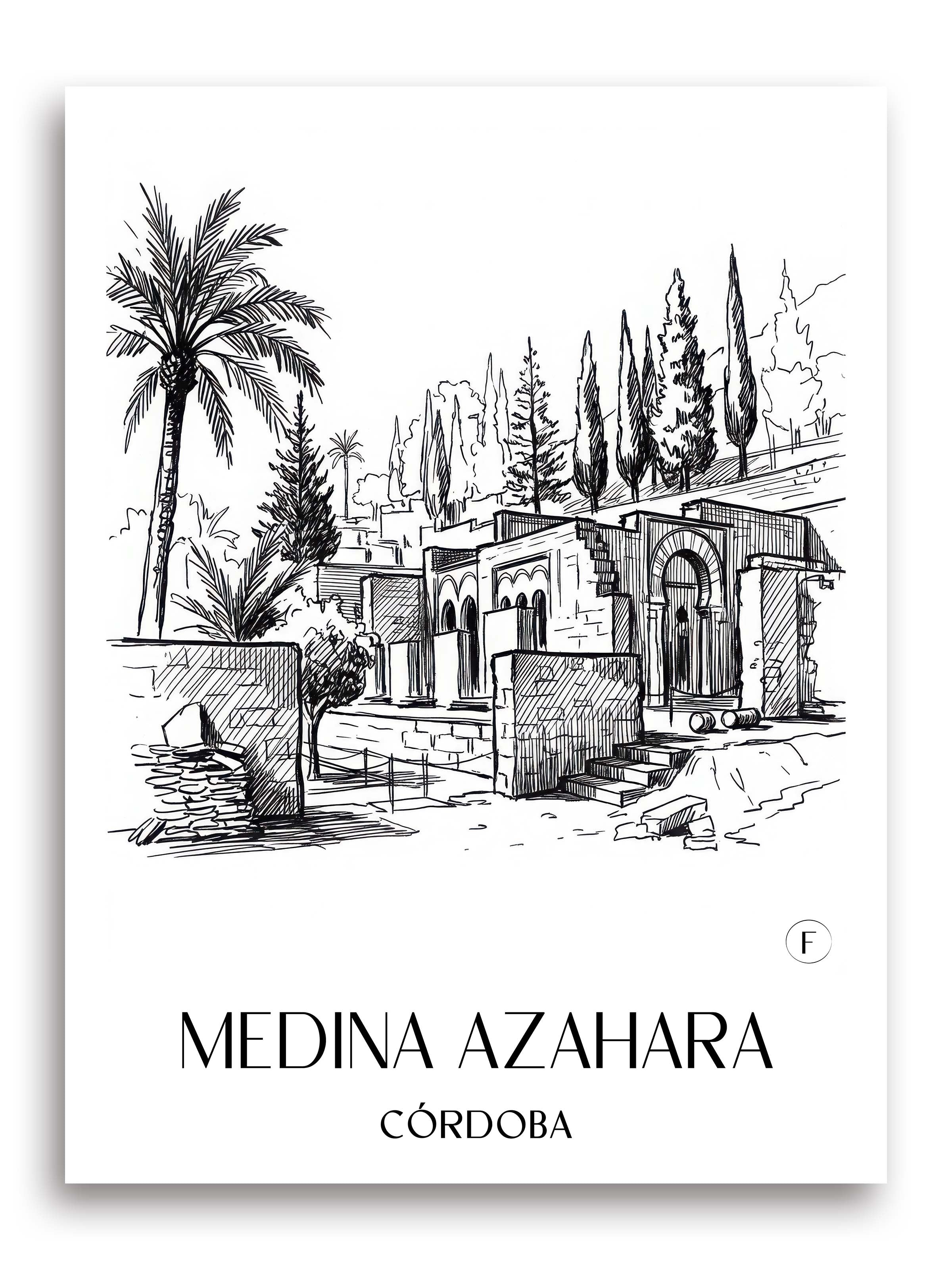 medina-azahara-córdoba-spanien-poster-skizze