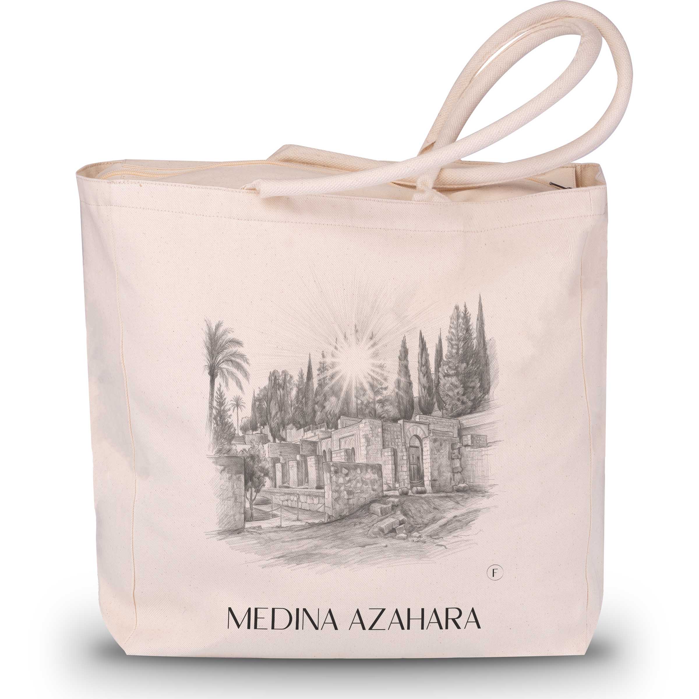 medina-azahara-córdoba-spanien-einkaufstasche-bleistift-zeichnung-drawing
