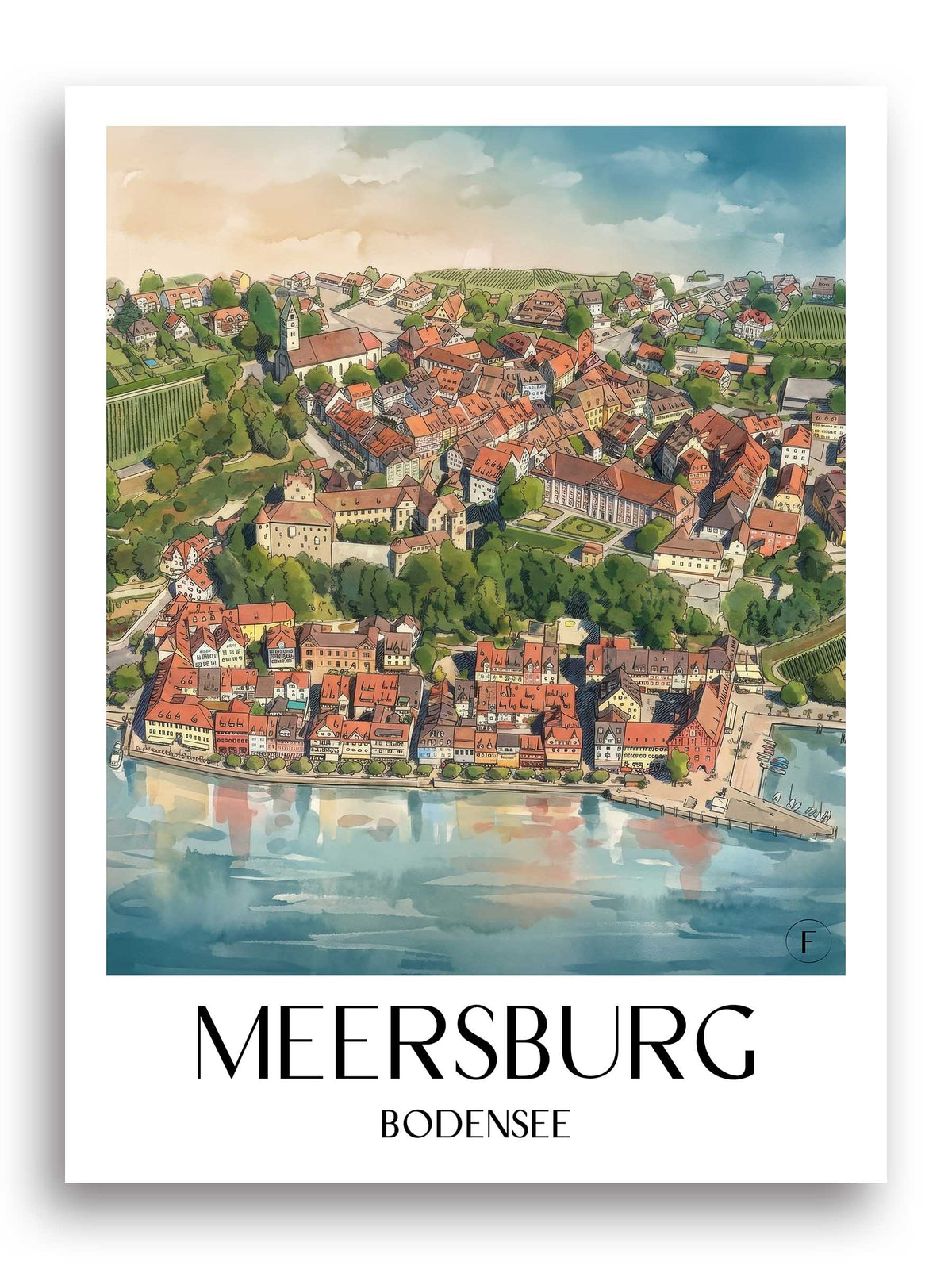 meersburg-bodensee-deutschland-poster-aquarell