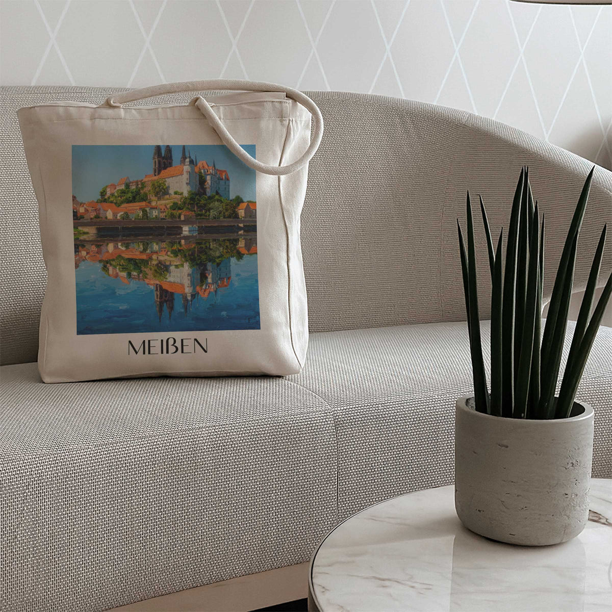 meißen-elbtal-deutschland-einkaufstasche-oil-painting-oelgemaelde