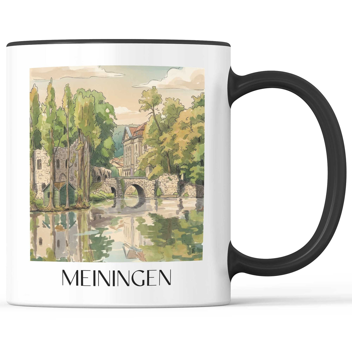 meiningen-werratal-deutschland-kaffeebecher-aquarell