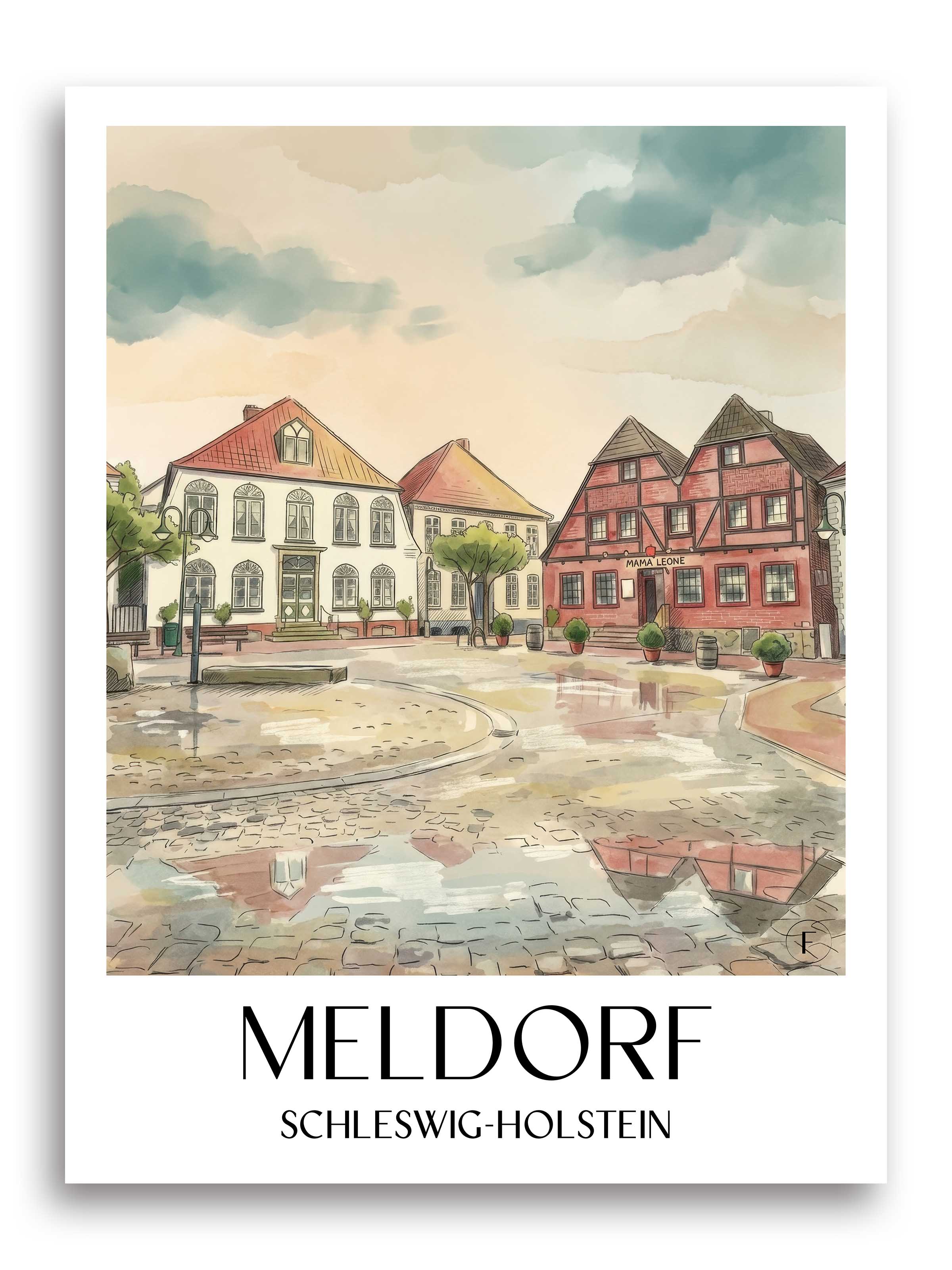 meldorf-schleswig-holstein-deutschland-poster-aquarell