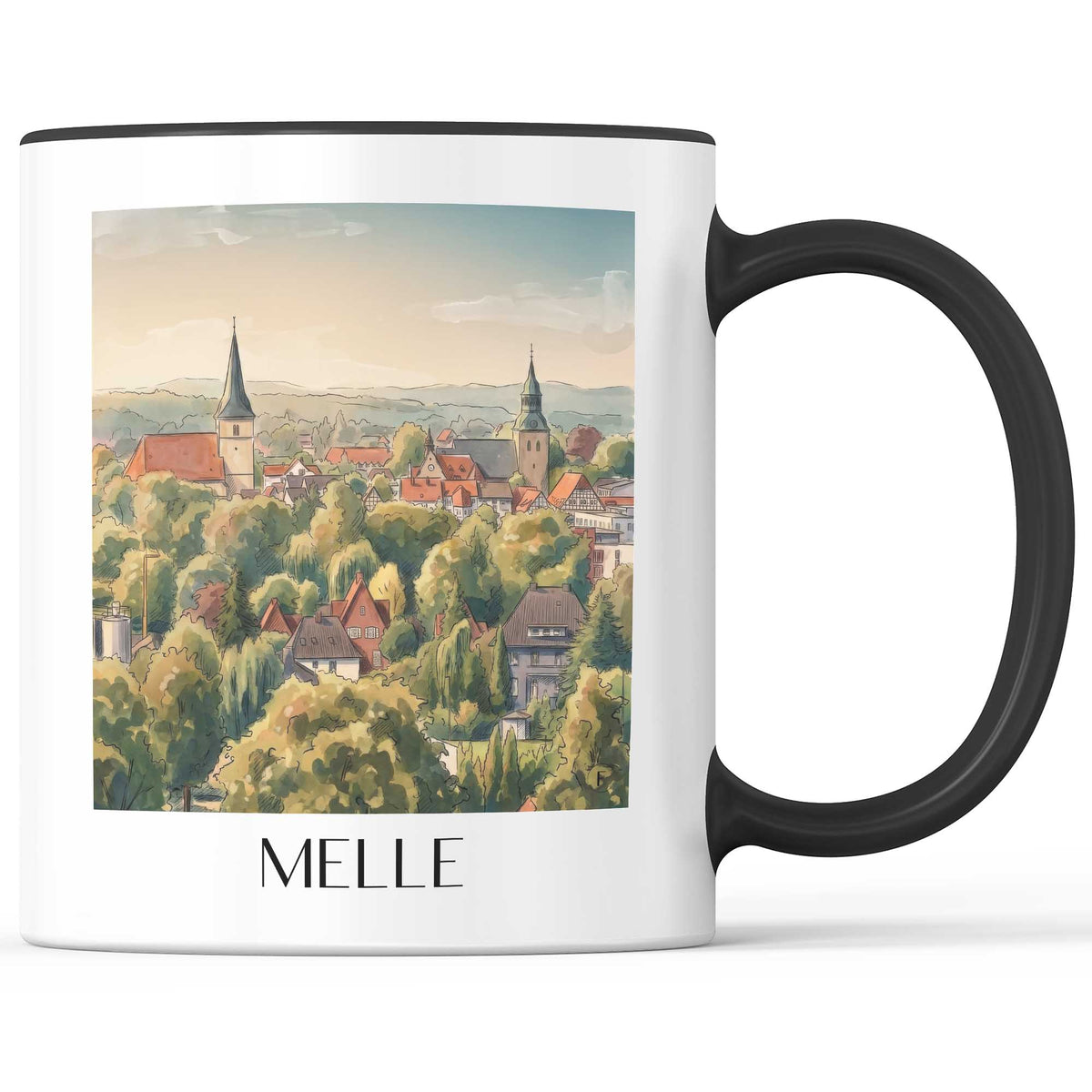 melle-niedersachsen-deutschland-kaffeebecher-aquarell
