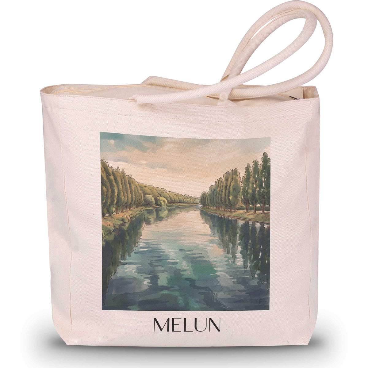 melun-seine-et-marne-frankreich-einkaufstasche-aquarell
