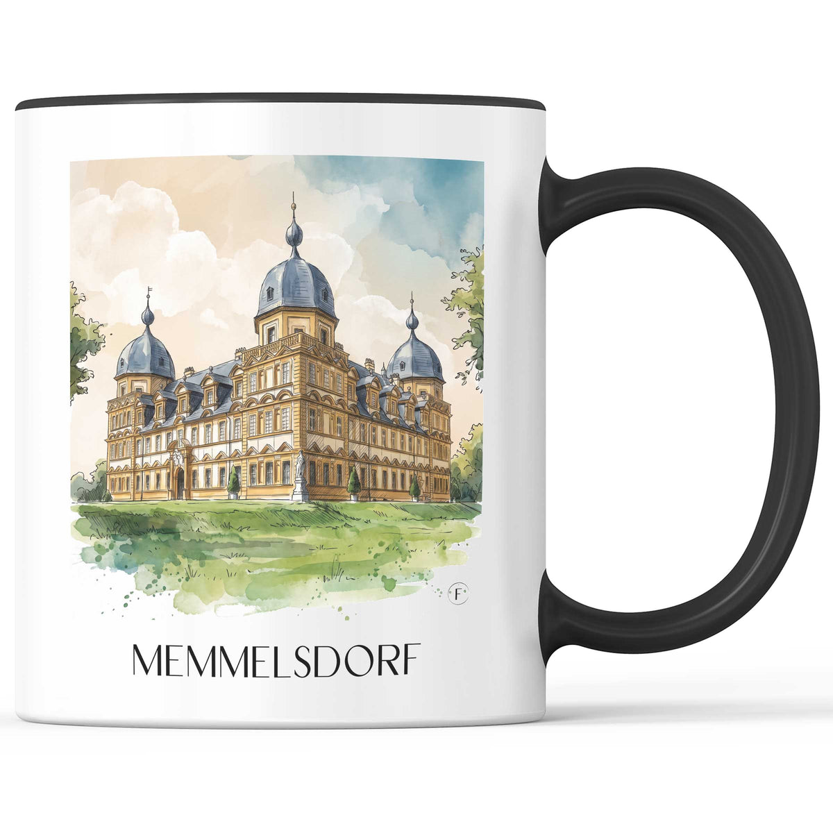 memmelsdorf-fränkische-schweiz-deutschland-kaffeebecher-aquarell