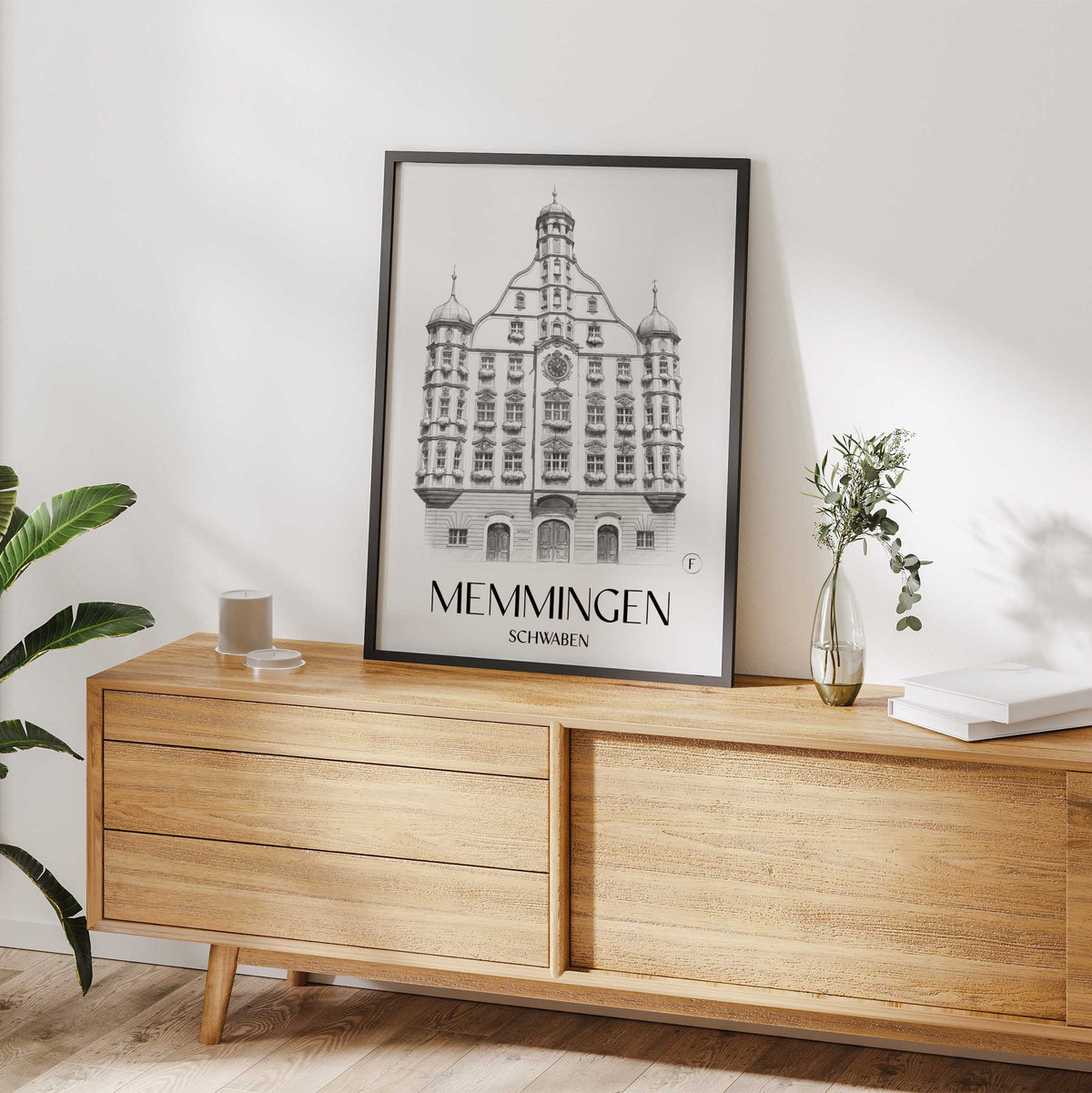 memmingen-schwaben-deutschland-poster-bleistift-zeichnung-drawing