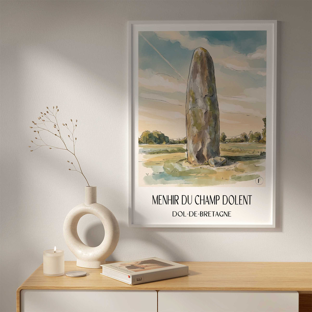 menhir-du-champ-dolent-dol-de-bretagne-frankreich-poster-aquarell