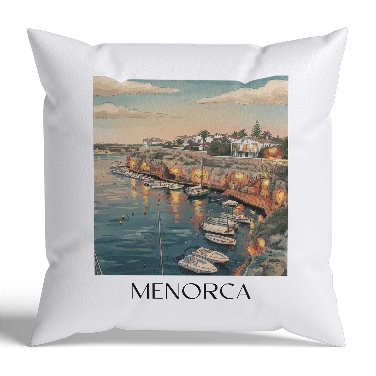 menorca-spanien-spanien-kissenbezug-aquarell