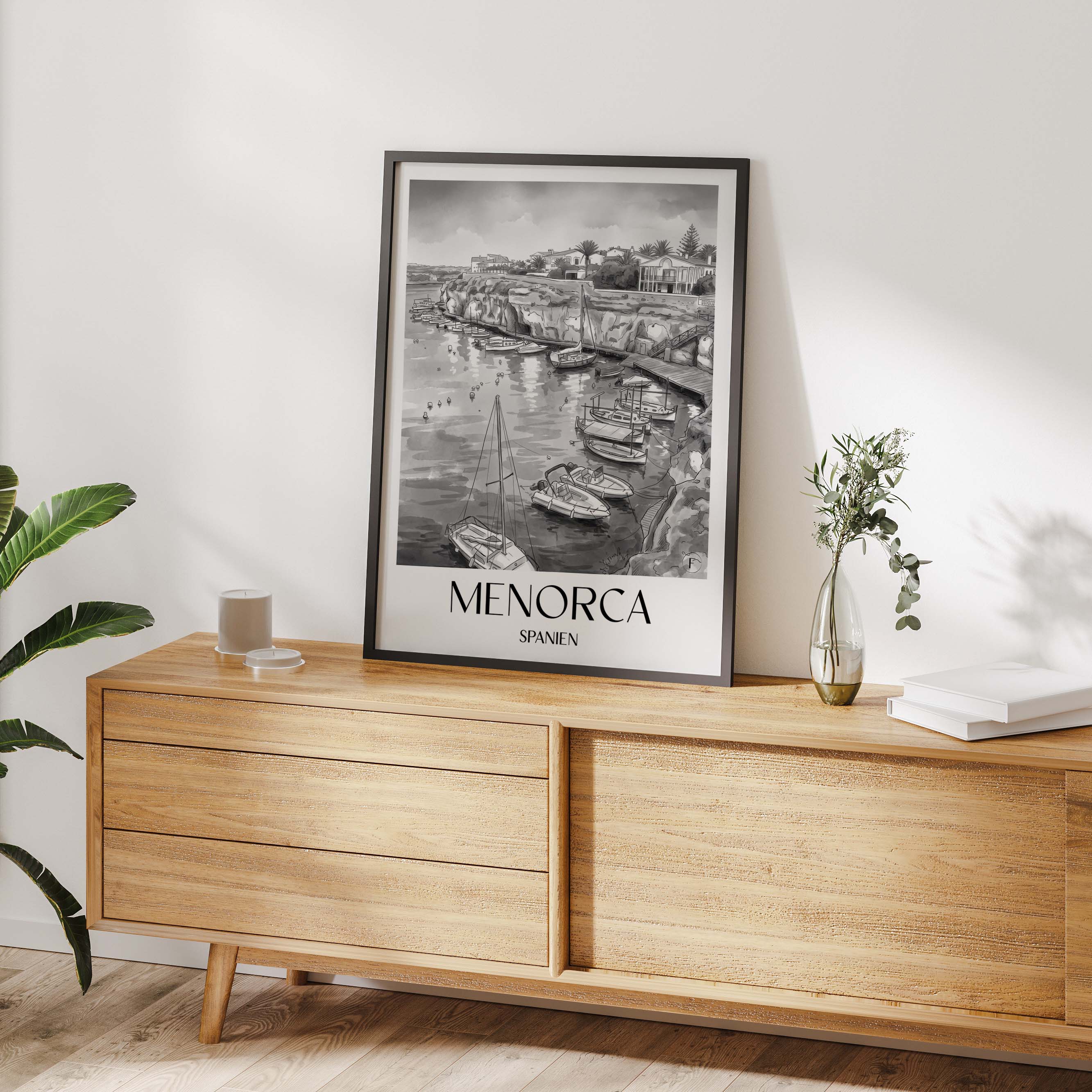 menorca--spanien-spanien-und-spanien-poster-aquarell-schwarz-weiss