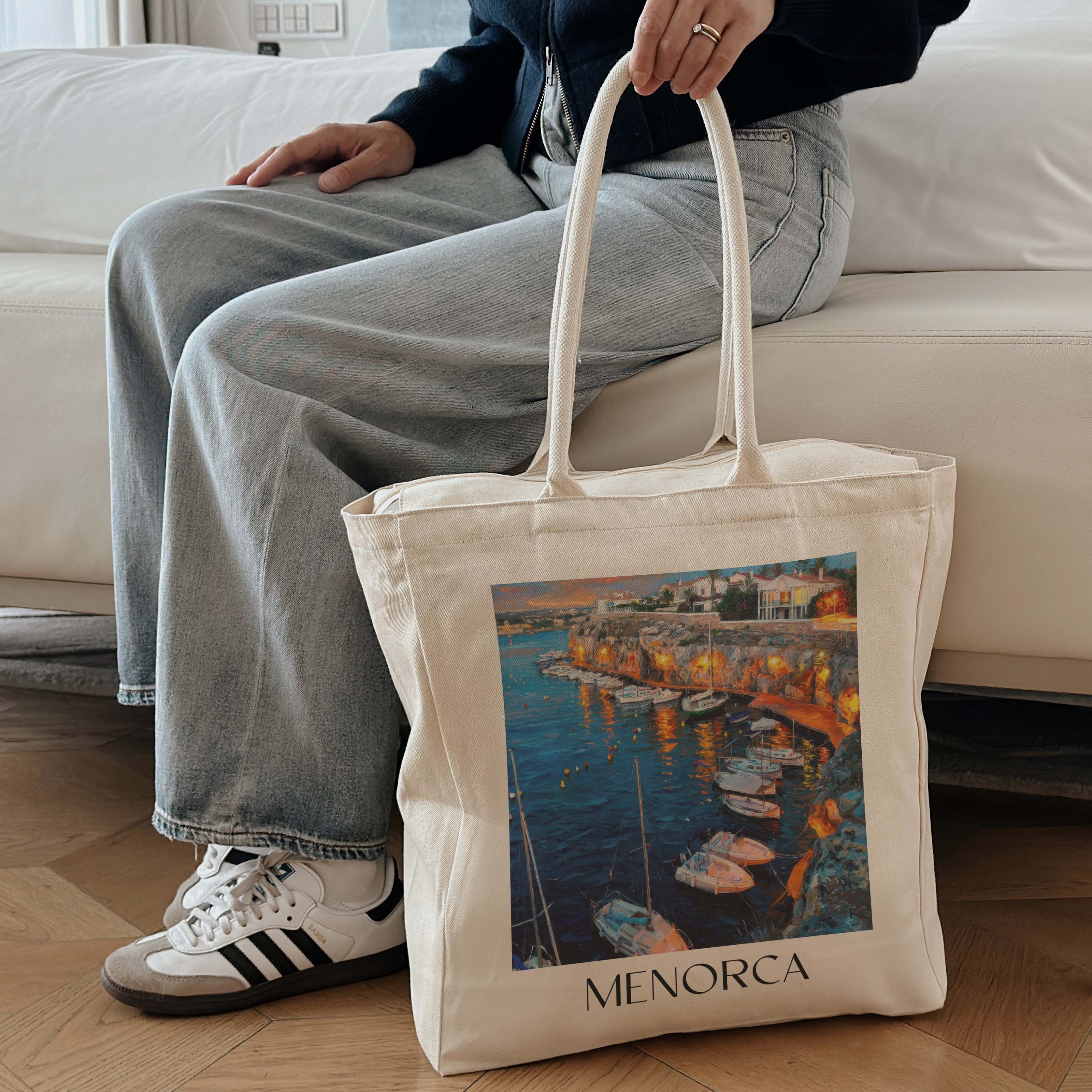 menorca--spanien-spanien-einkaufstasche-oil-painting-oelgemaelde