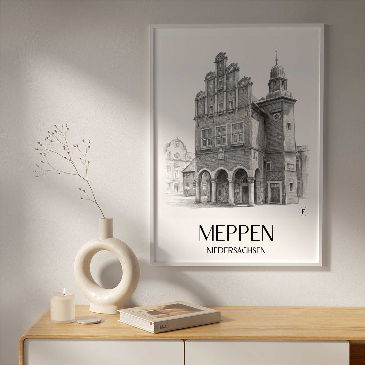 meppen-niedersachsen-deutschland-poster-bleistift-zeichnung-drawing
