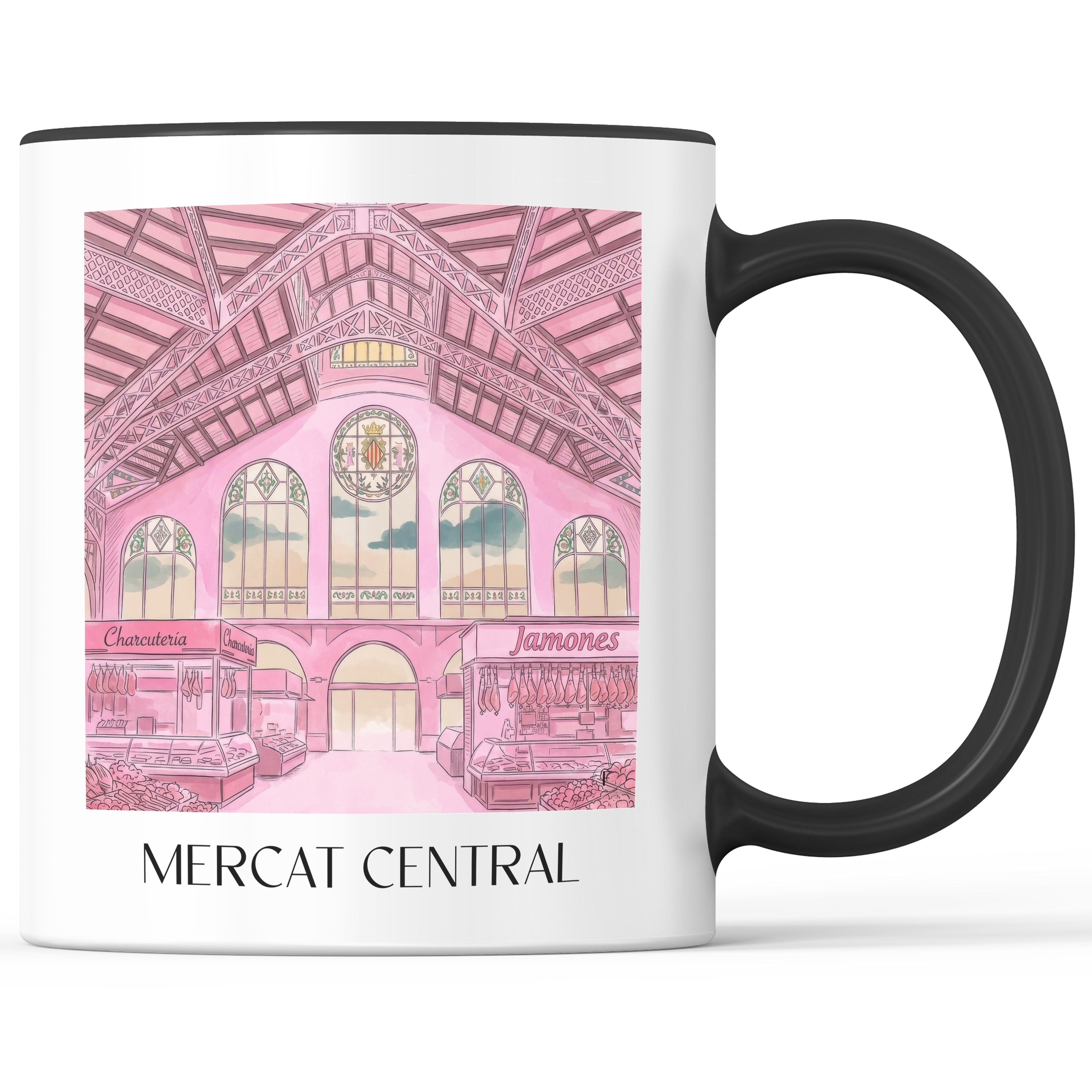 mercat-central-valencia-spanien-kaffeebecher-aquarell-pink-rosa