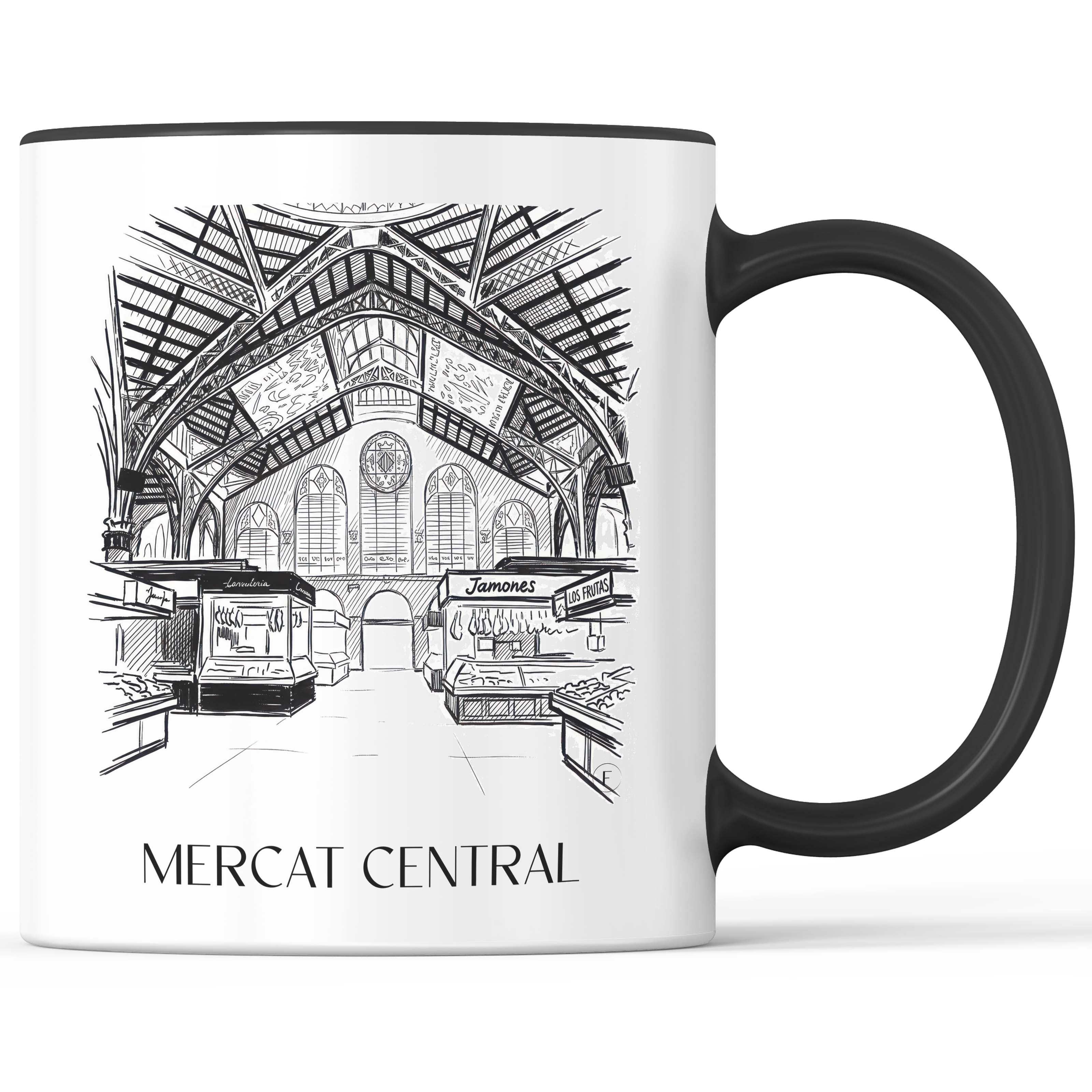 mercat-central-valencia-spanien-kaffeebecher-skizze