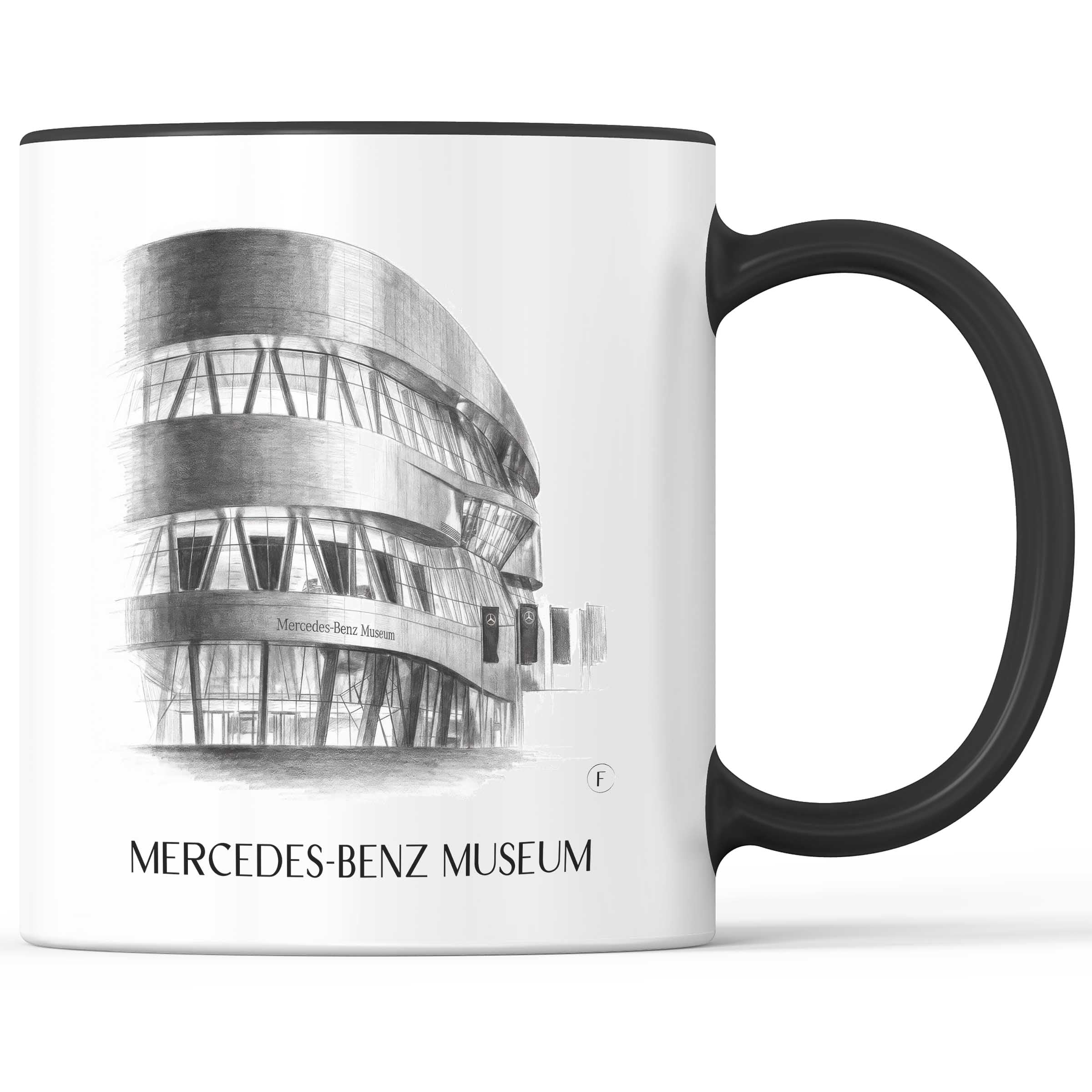 mercedes-benz-museum-stuttgart-deutschland-kaffeebecher-bleistift-zeichnung-drawing