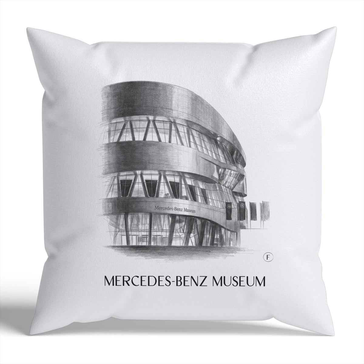 mercedes-benz-museum-stuttgart-deutschland-kissenbezug-bleistift-zeichnung-drawing