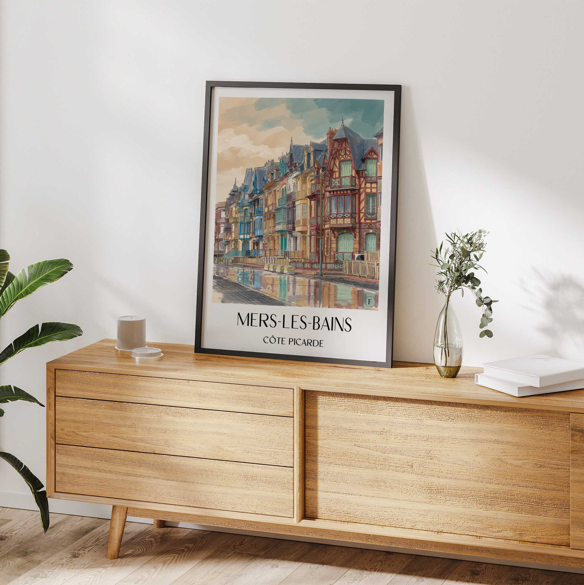 mers-les-bains-côte-picarde-frankreich-poster-aquarell