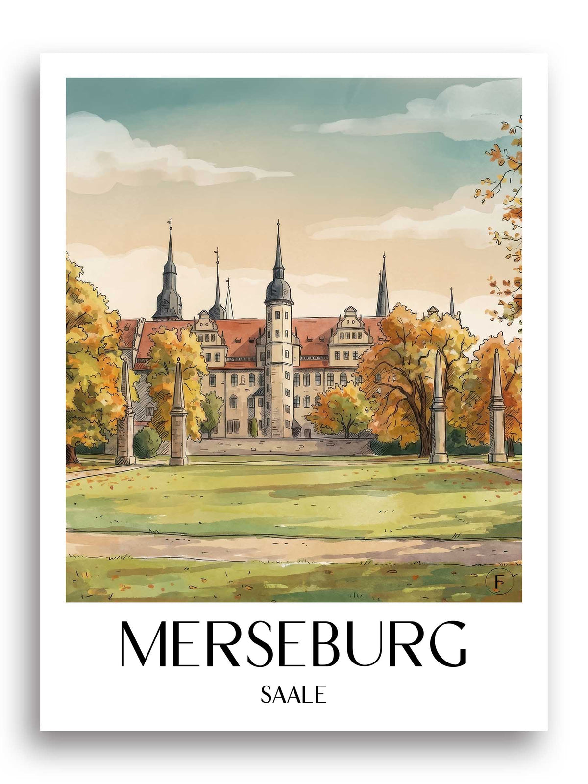 merseburg-saale-deutschland-poster-aquarell