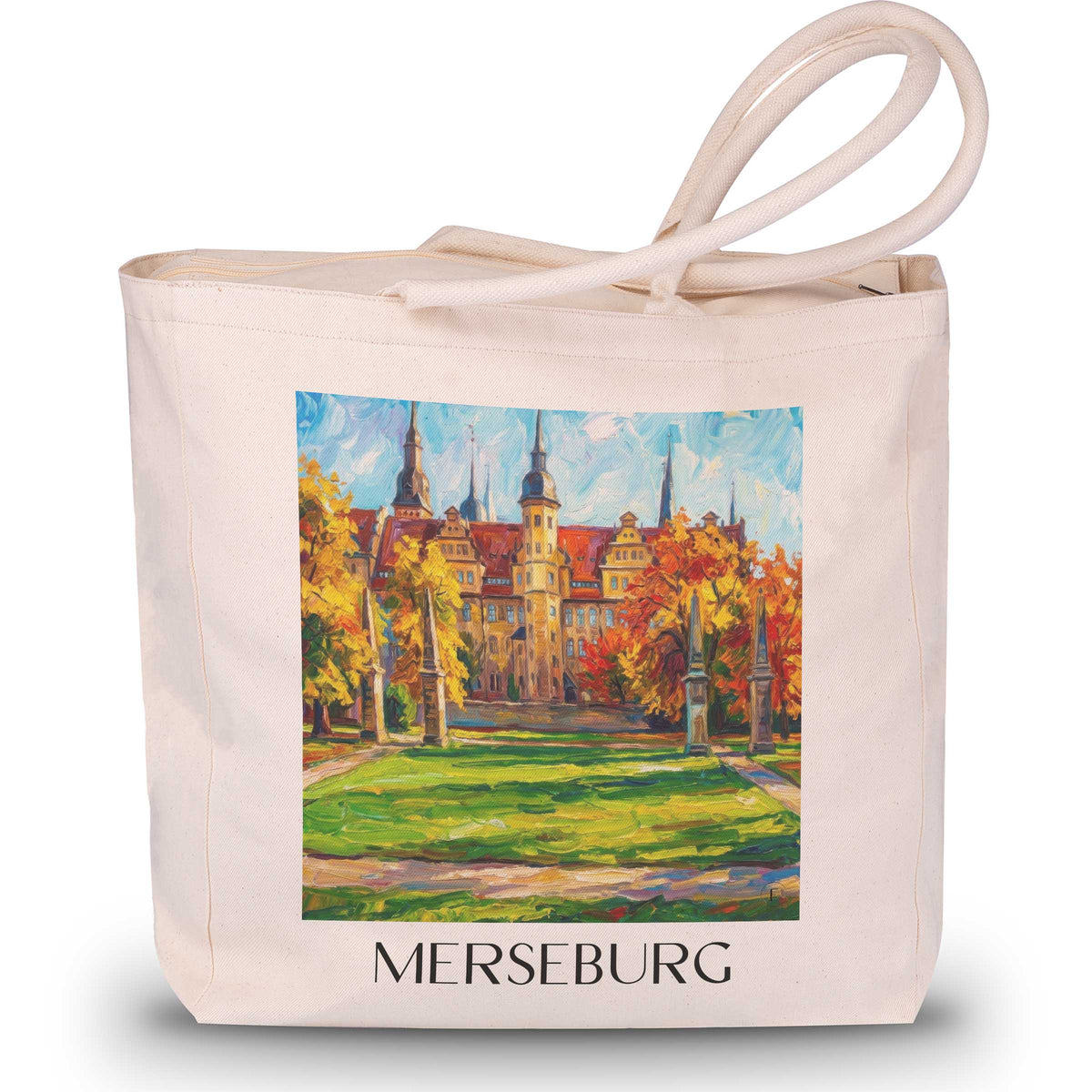 merseburg-saale-deutschland-einkaufstasche-oil-painting-oelgemaelde