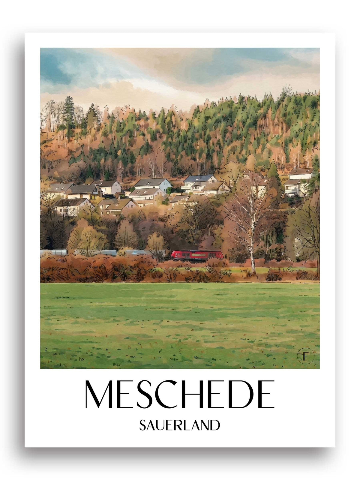meschede-sauerland-deutschland-poster-aquarell