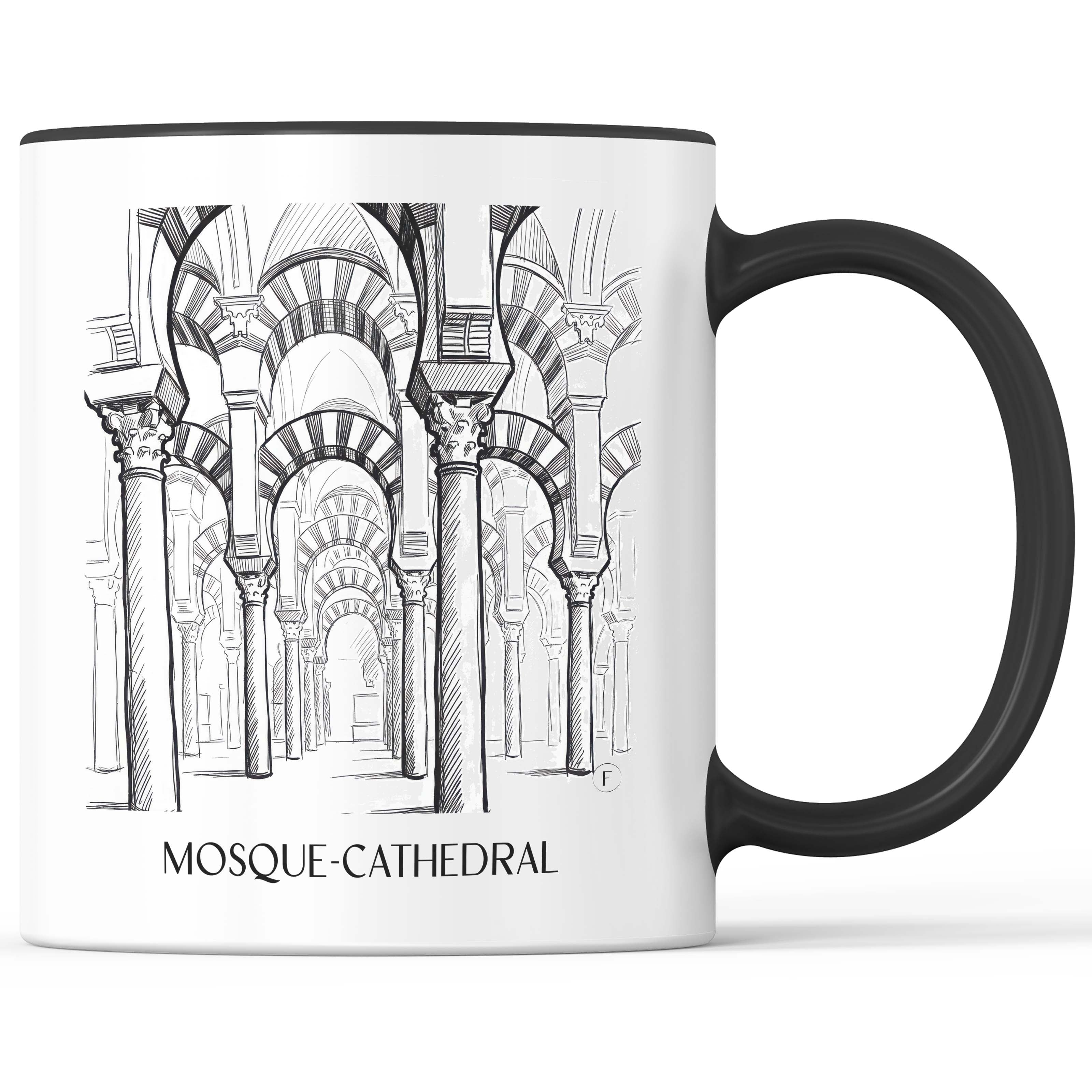Mezquita Kaffeebecher - Córdoba - Spanien Becher - Kaffeetasse im Skizze Stil - favplace