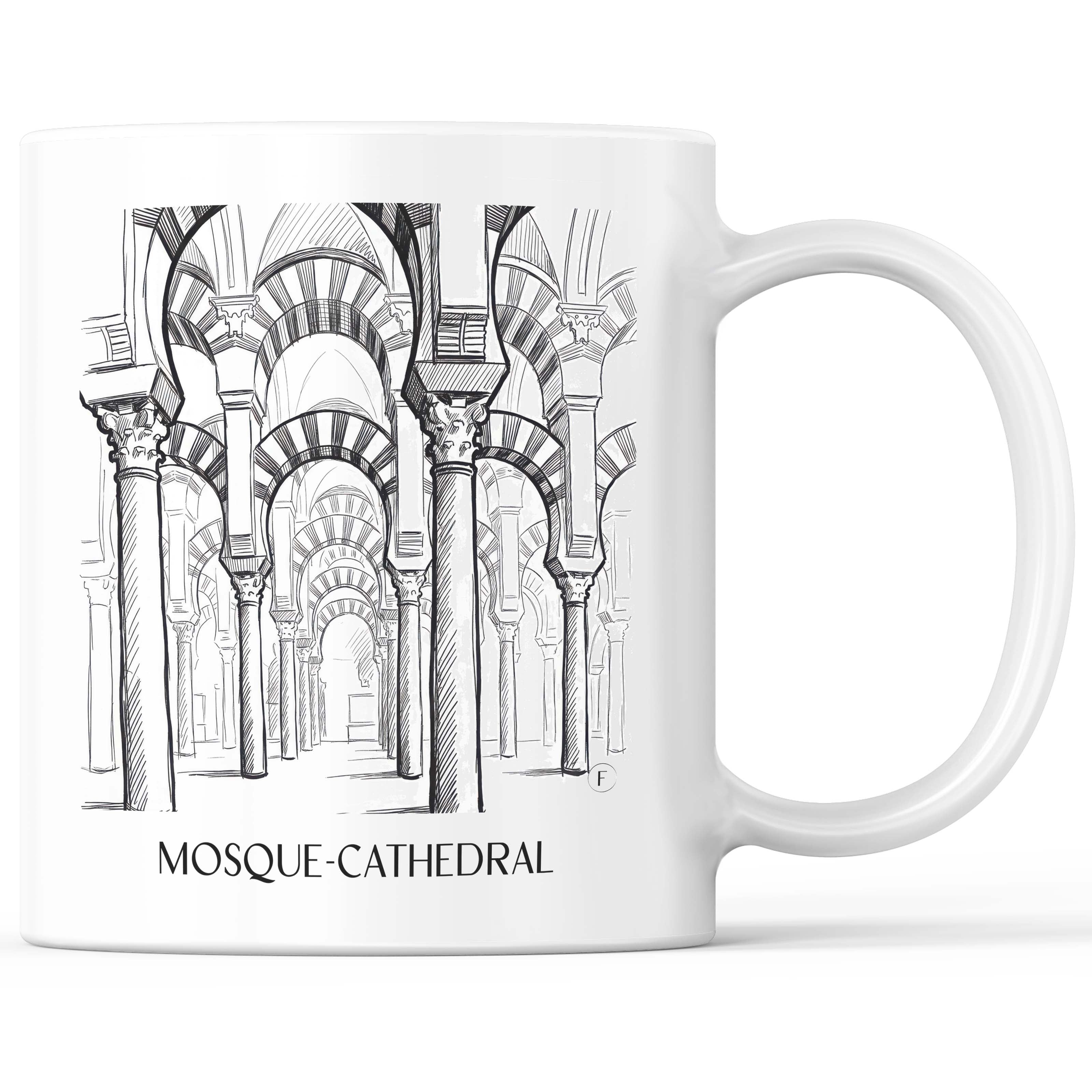 Mezquita Kaffeebecher - Córdoba - Spanien Becher - Kaffeetasse im Skizze Stil - favplace