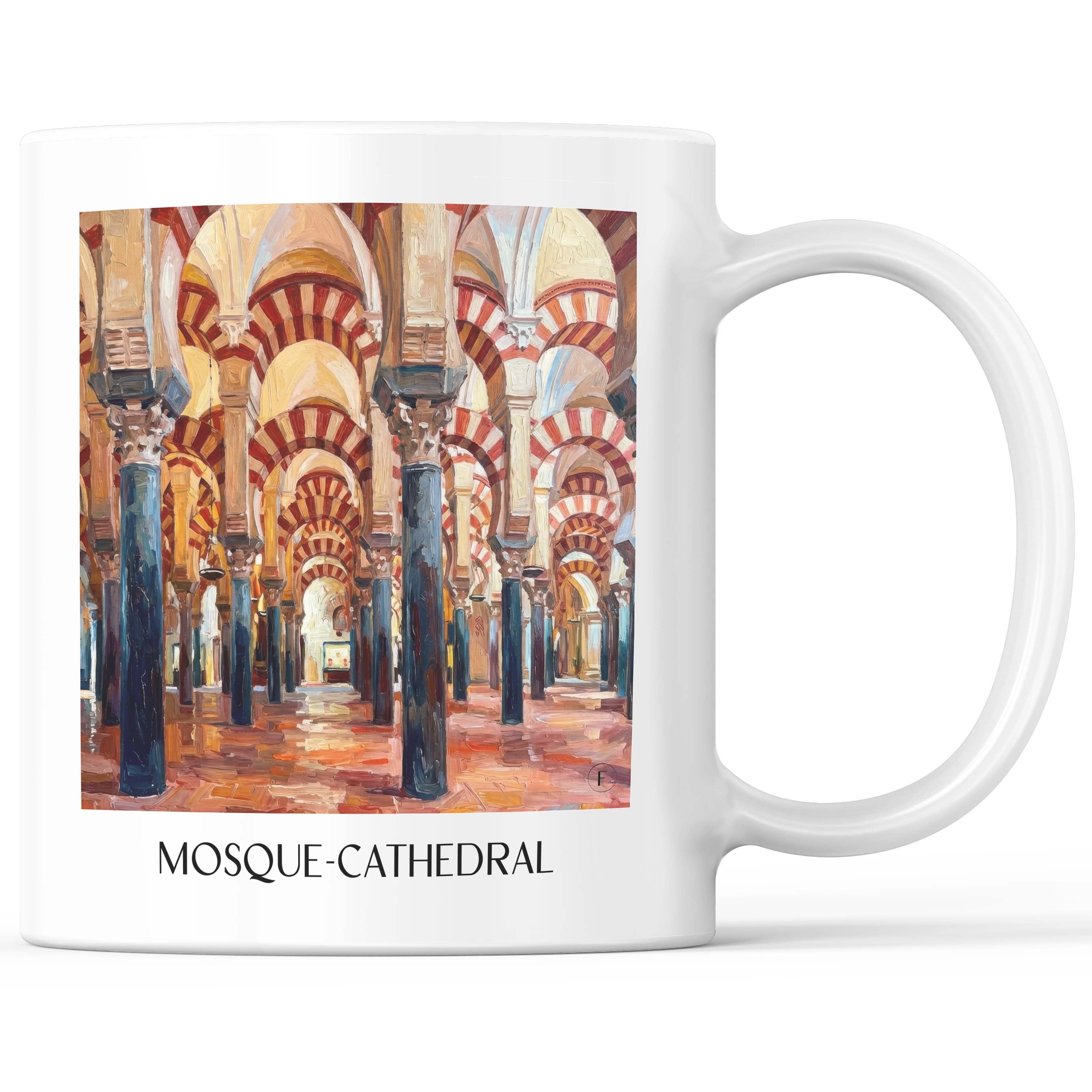 Mezquita Kaffeebecher - Córdoba - Spanien Becher - Kaffeetasse im Ölgemälde Stil - favplace