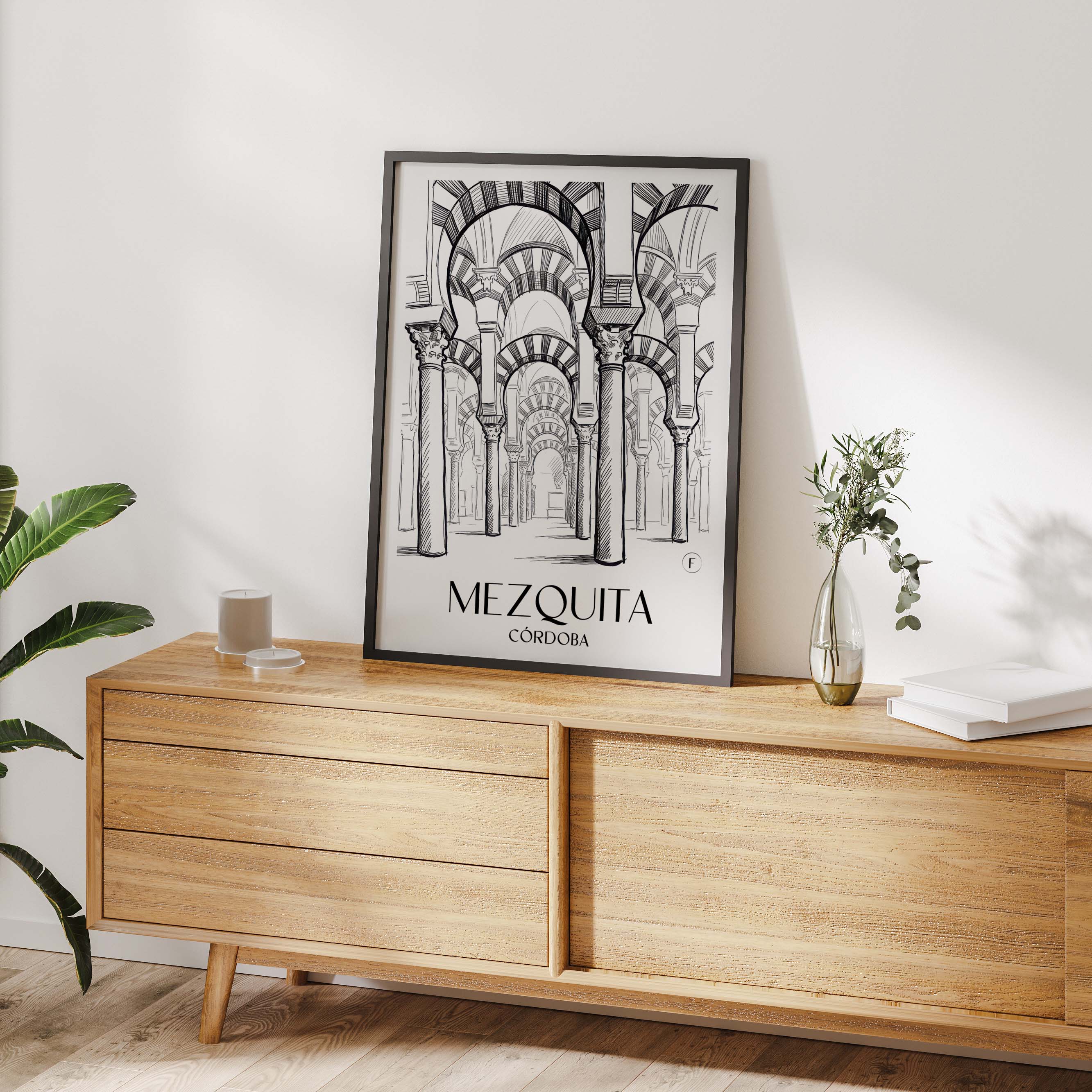 mezquita-córdoba-spanien-poster-skizze