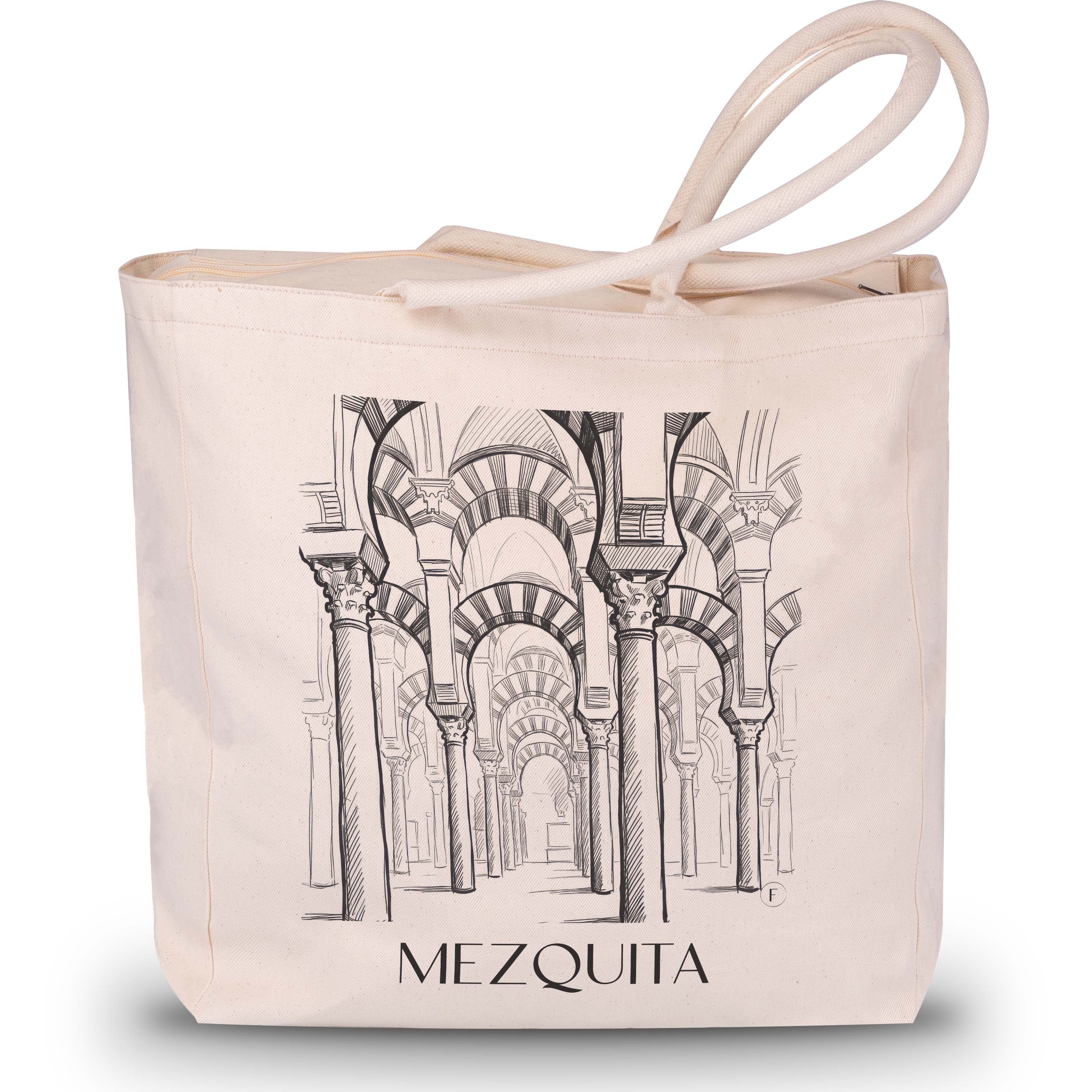 mezquita-córdoba-spanien-einkaufstasche-skizze