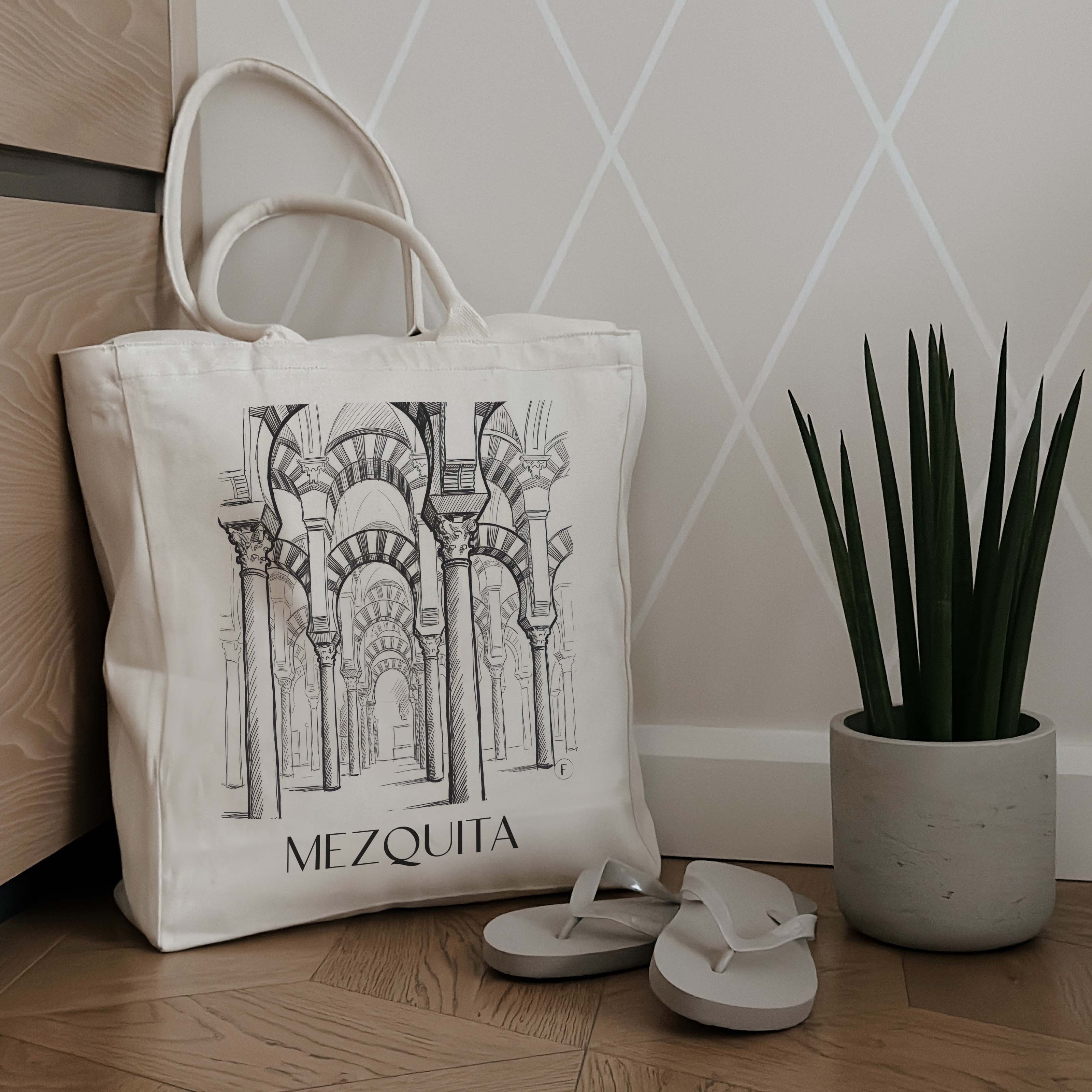 mezquita-córdoba-spanien-einkaufstasche-skizze