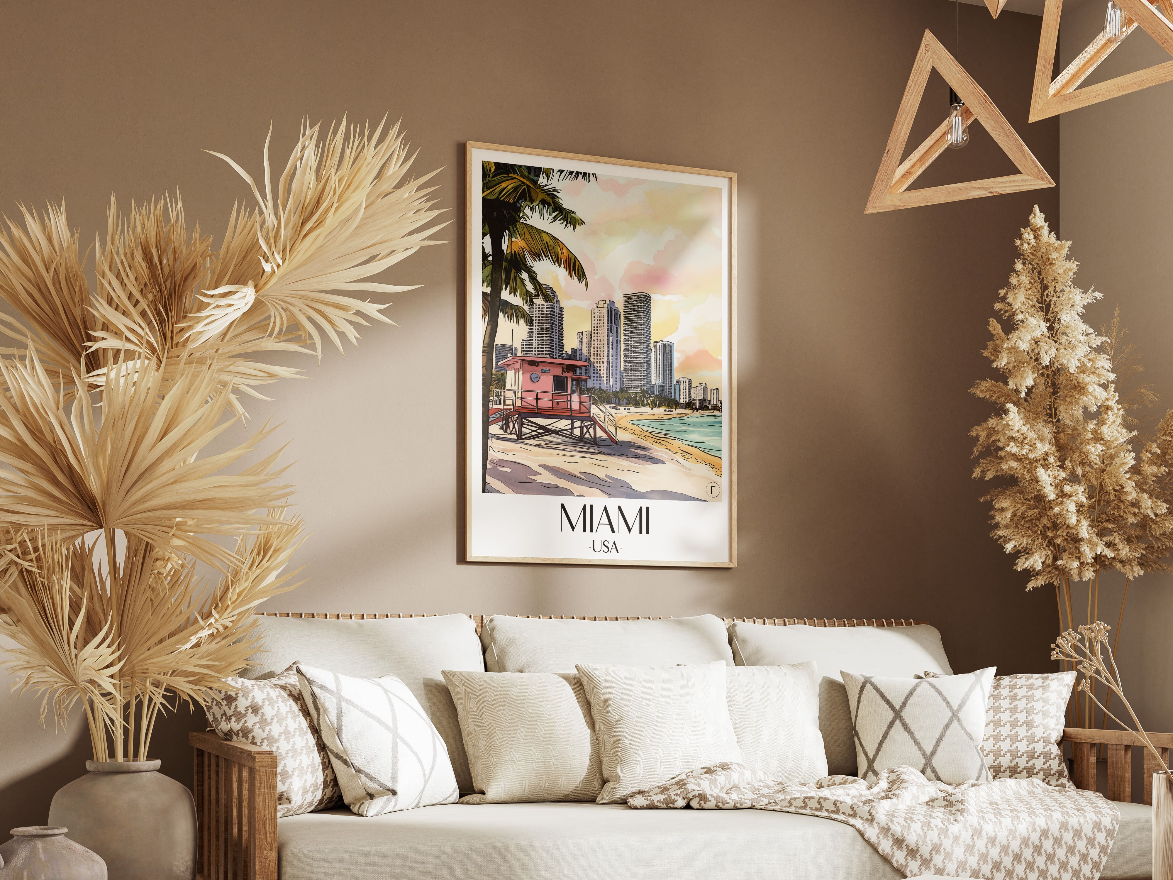 miami-usa-poster-aquarell