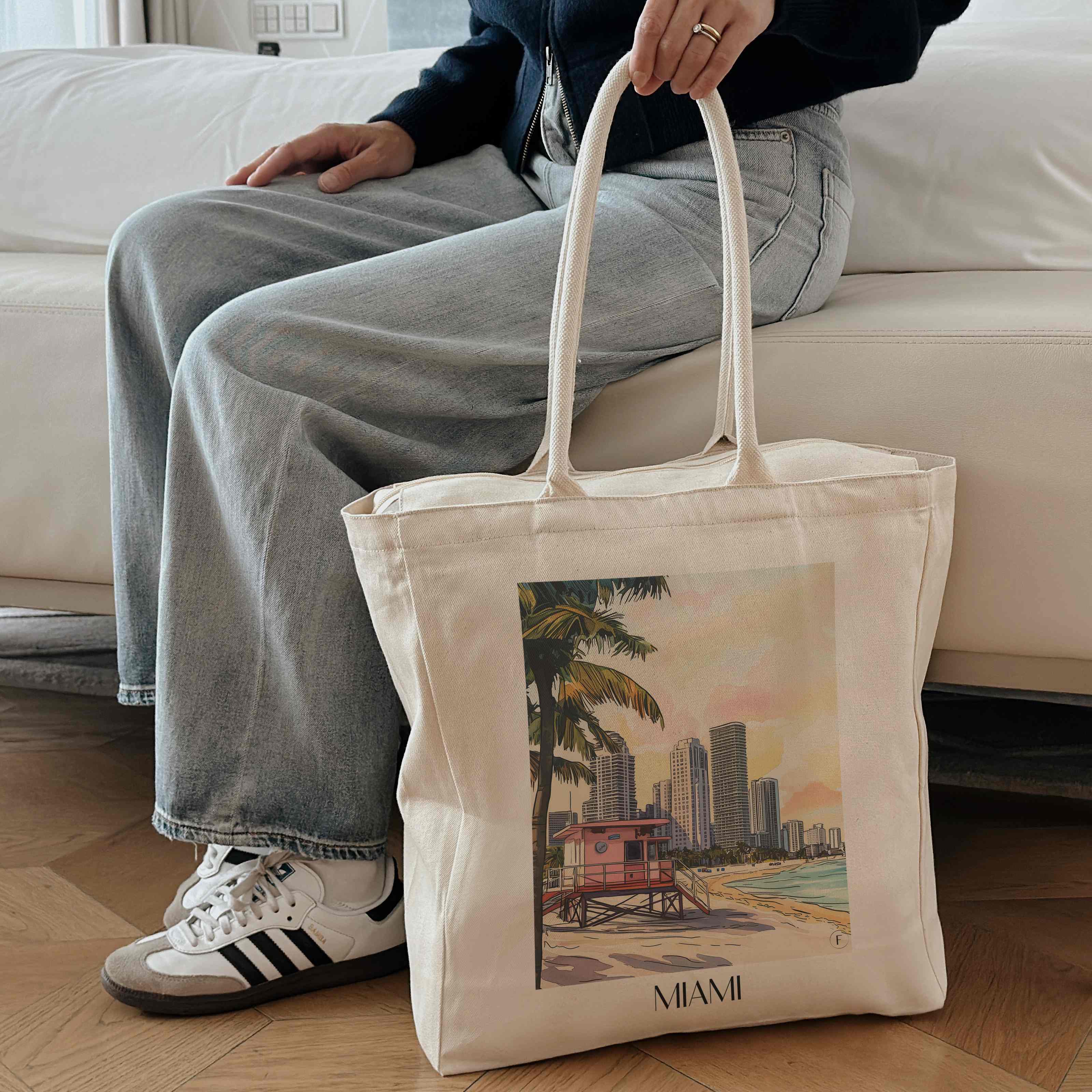 miami-usa-einkaufstasche-aquarell