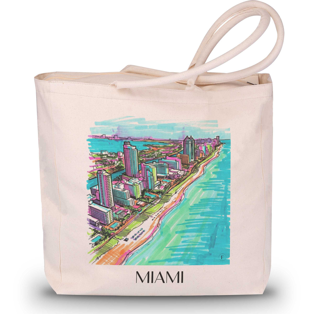 Miami - USA Tote Bag - Einkaufstasche im Tag Graffiti Stil - favplace