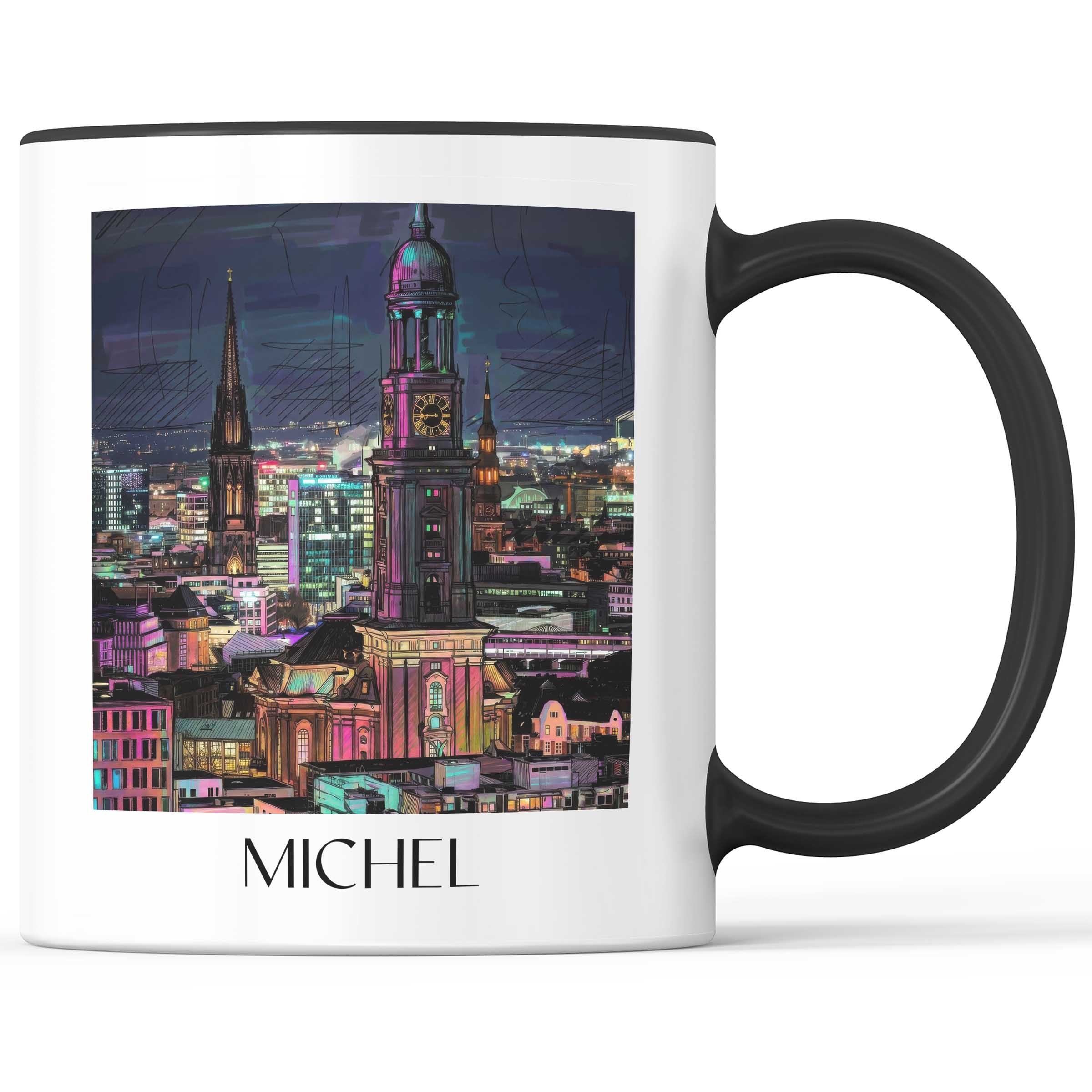 Michel Kaffeebecher - Hamburg - Deutschland Becher - Kaffeetasse im Tag Graffiti Stil