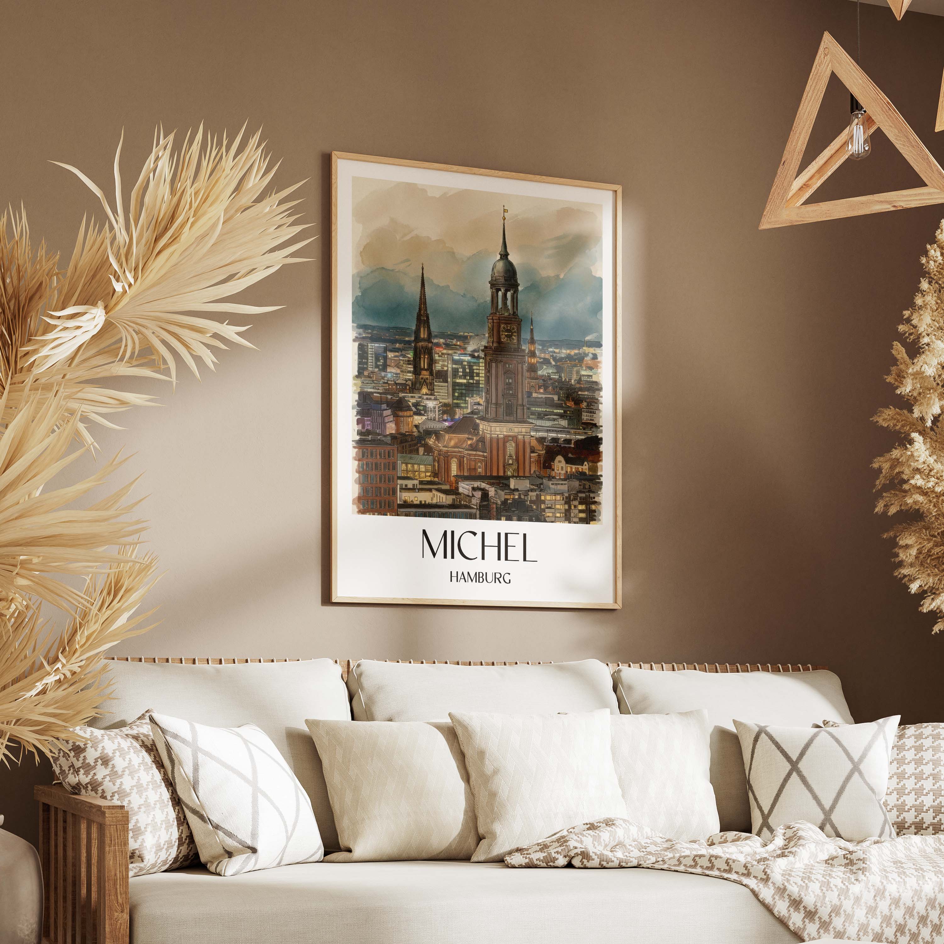 michel-hamburg-deutschland-poster-aquarell